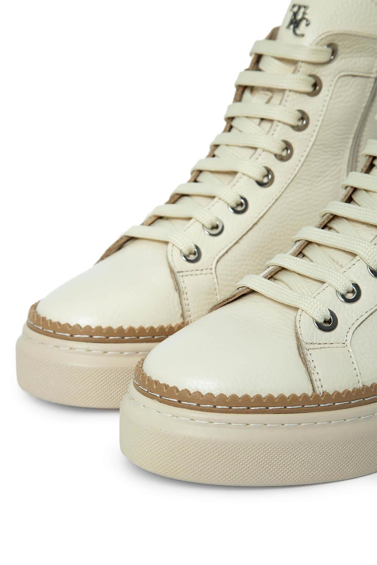 Tamer Tanca Kadın Hakiki Deri Bej Casual Bot