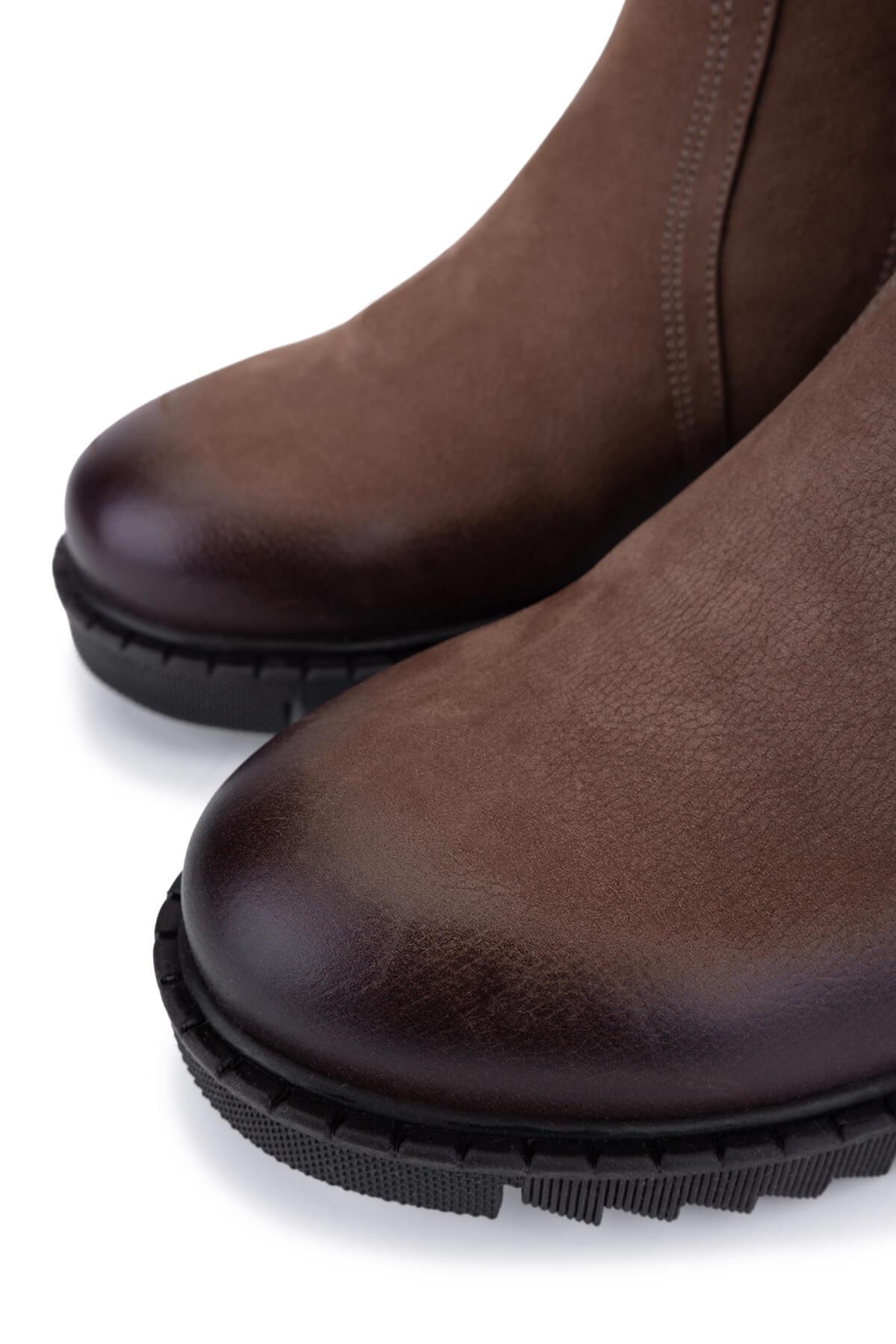 Tamer Tanca Kadın Hakiki Deri Bej Günlük Bot