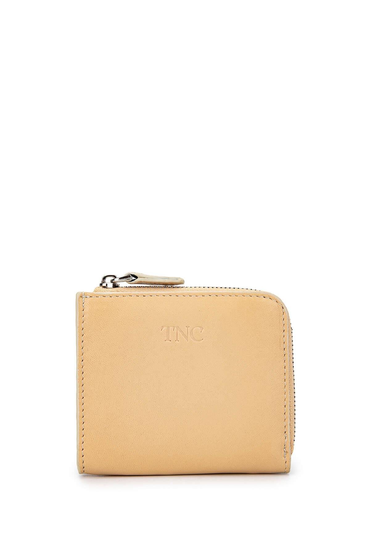 Tamer Tanca Kadın Hakiki Deri Bej Kartlık