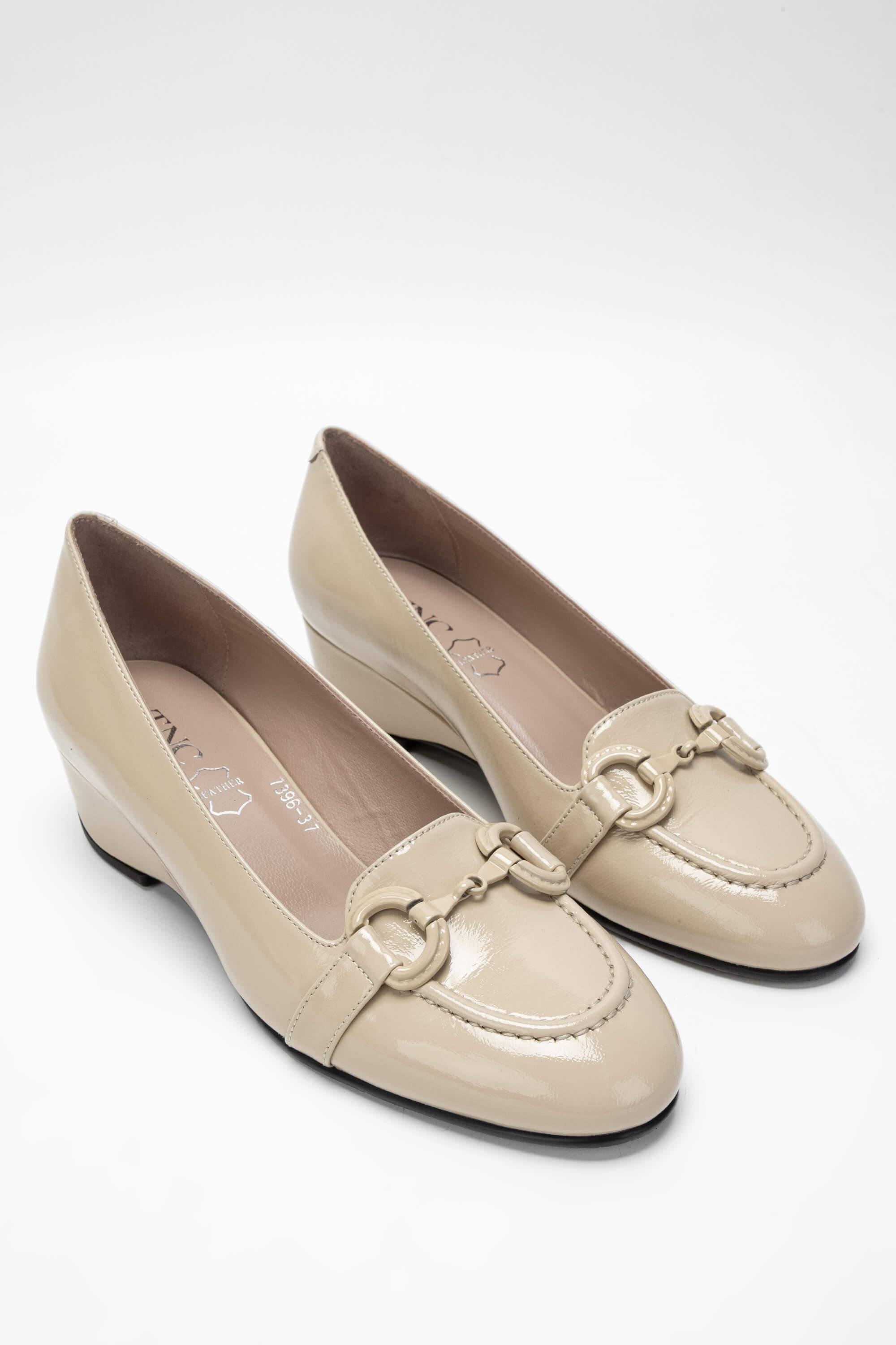 Tamer Tanca Kadın Hakiki Deri Bej Klasik Ayakkabı