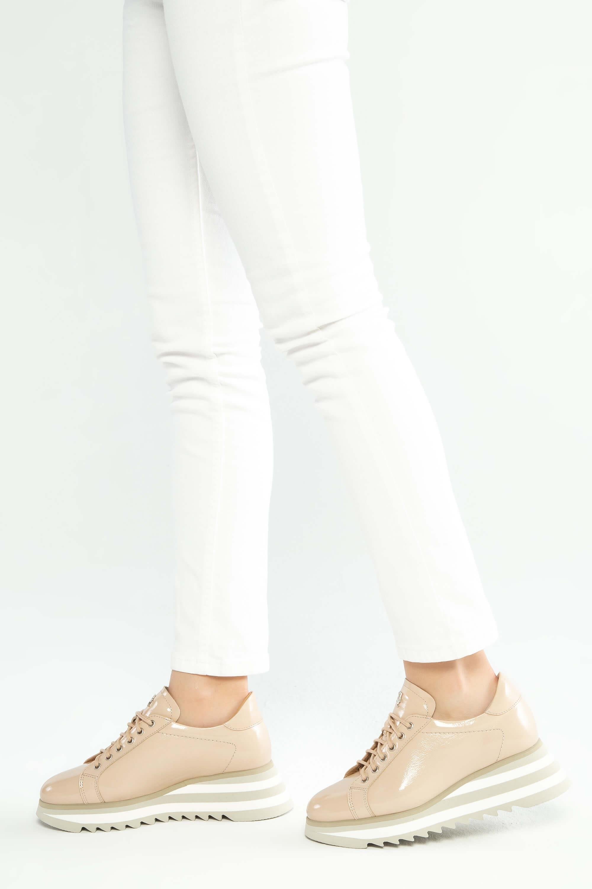 Tamer Tanca Kadın Hakiki Deri Bej Sneakers & Spor Ayakkabı