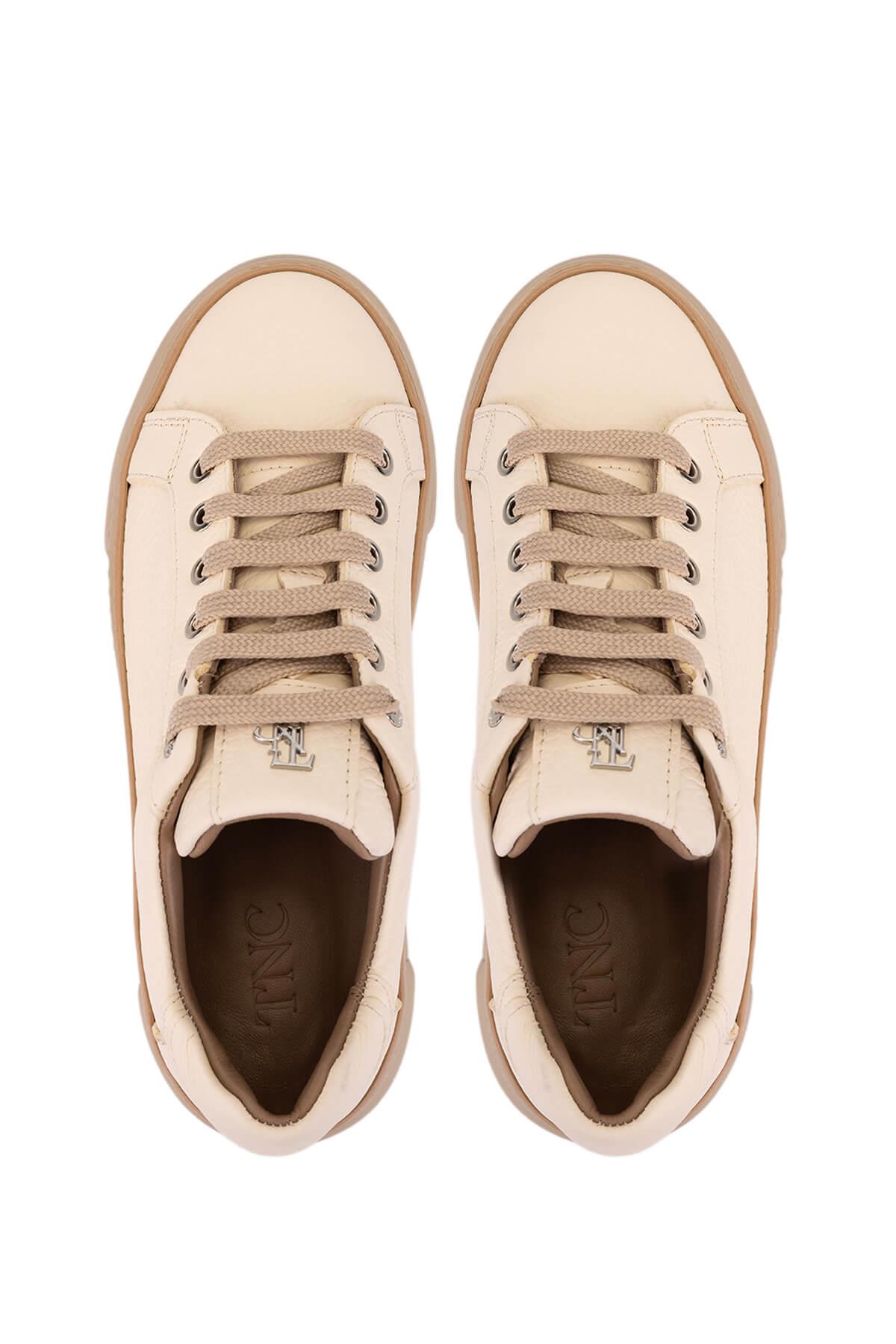 Tamer Tanca Kadın Hakiki Deri Bej Sneakers & Spor Ayakkabı