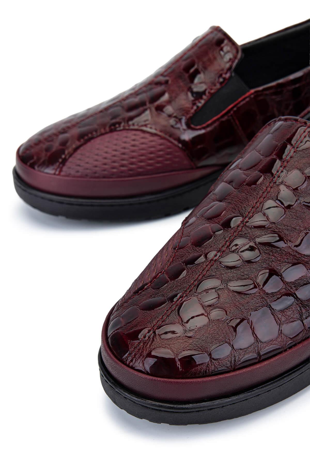 Tamer Tanca Kadın Hakiki Deri Bordo Casual Ayakkabı