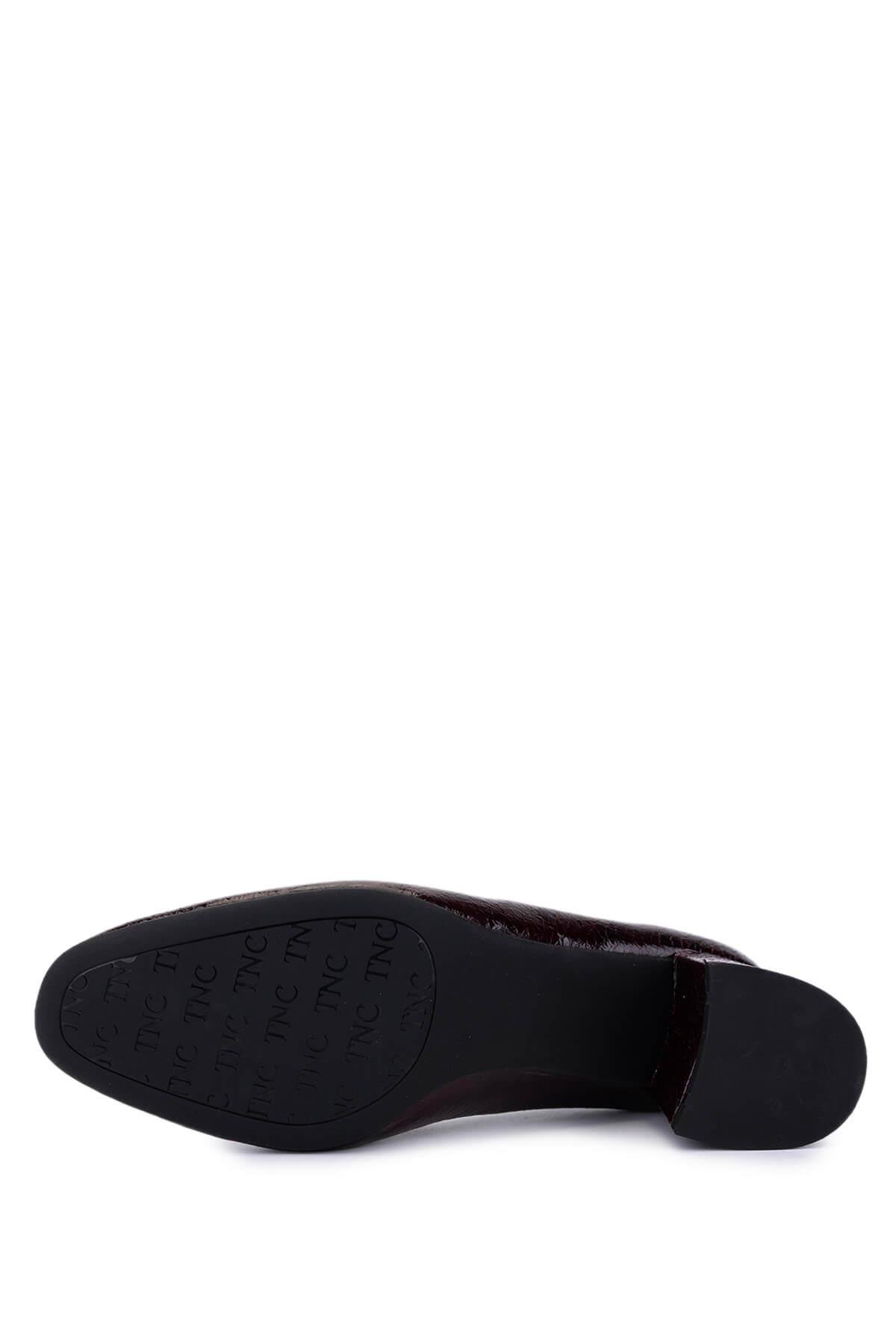 Tamer Tanca Kadın Hakiki Deri Bordo Klasik Ayakkabı