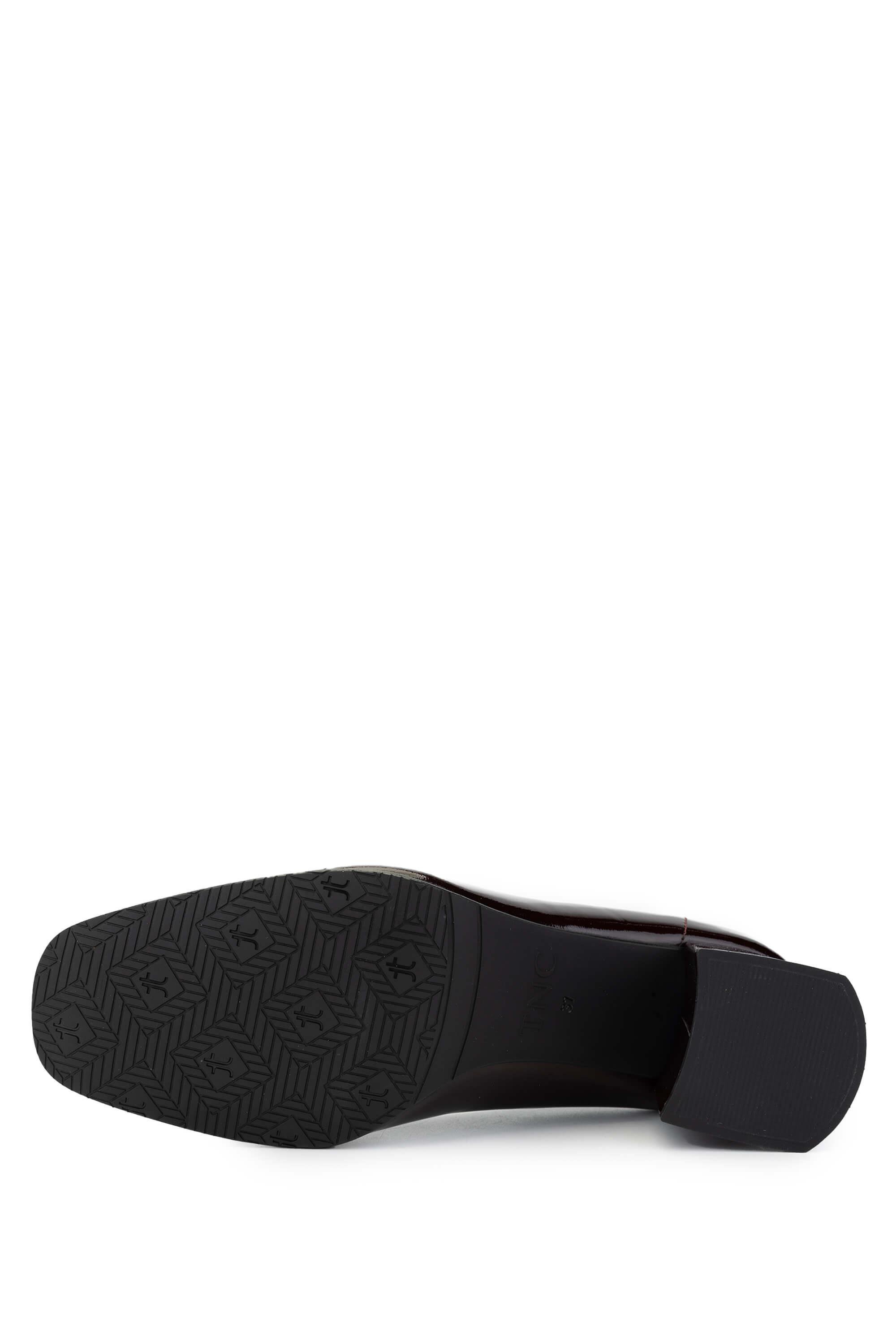 Tamer Tanca Kadın Hakiki Deri Bordo Topuklu Ayakkabı