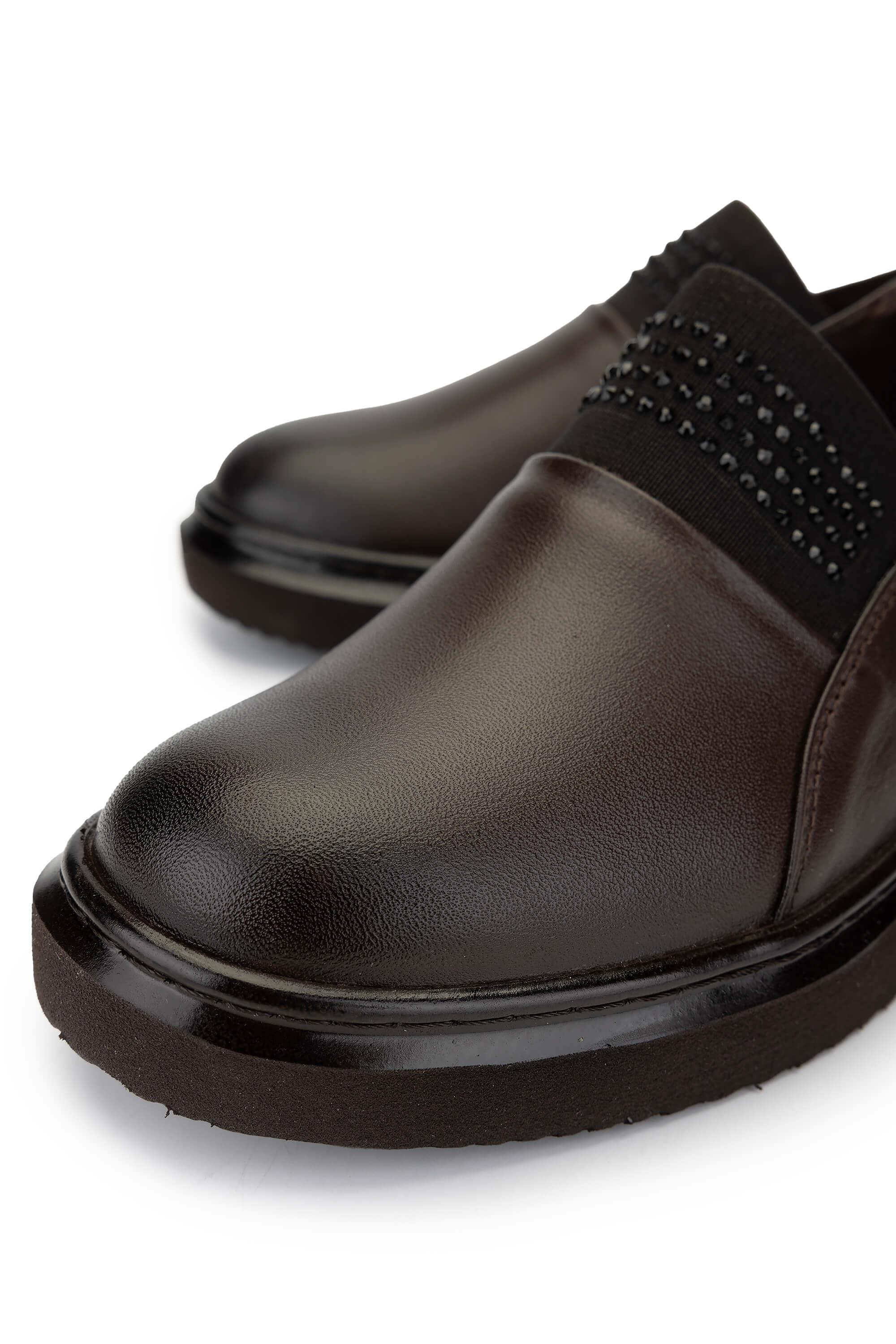 Tamer Tanca Kadın Hakiki Deri Kahverengi Casual Ayakkabı