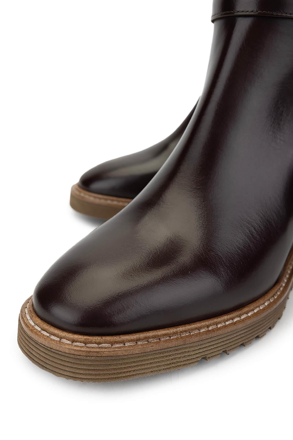 Tamer Tanca Kadın Hakiki Deri Kahverengi Casual Çizme