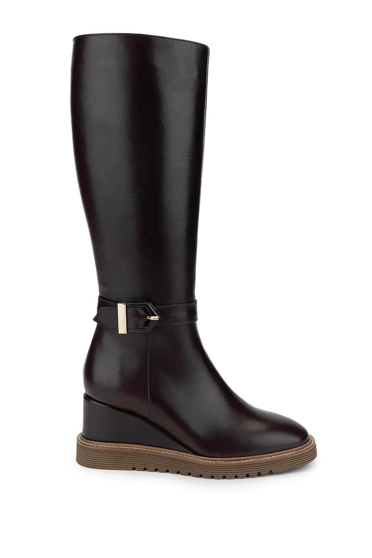 Tamer Tanca Kadın Hakiki Deri Kahverengi Casual Çizme