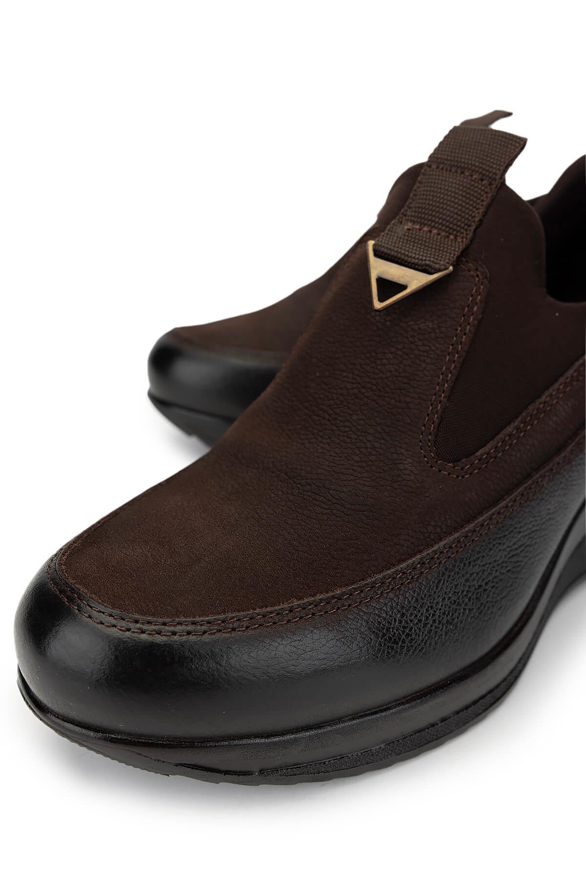 Tamer Tanca Kadın Hakiki Deri Kahverengi Nubuk Casual Ayakkabı