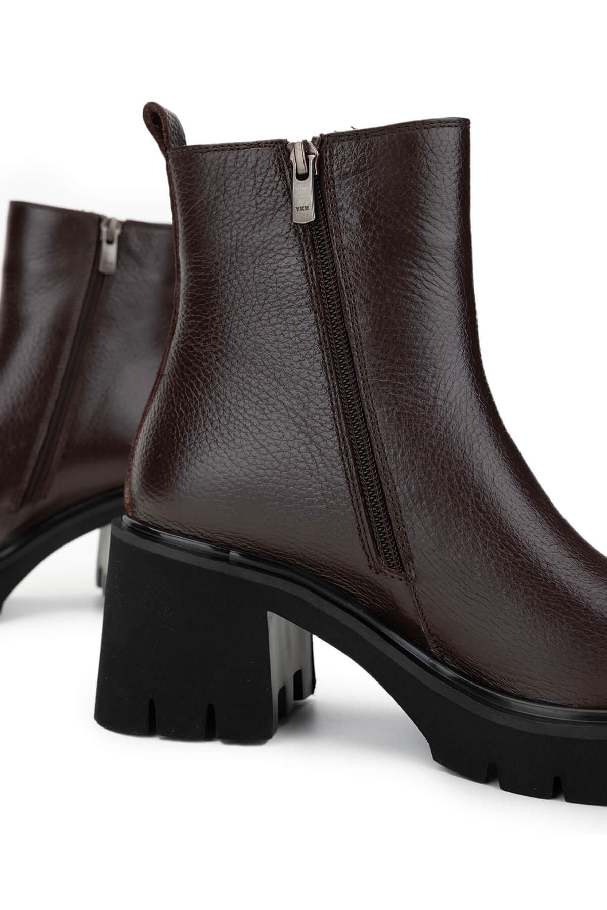 Tamer Tanca Kadın Hakiki Deri Kahverengi Casual Bot