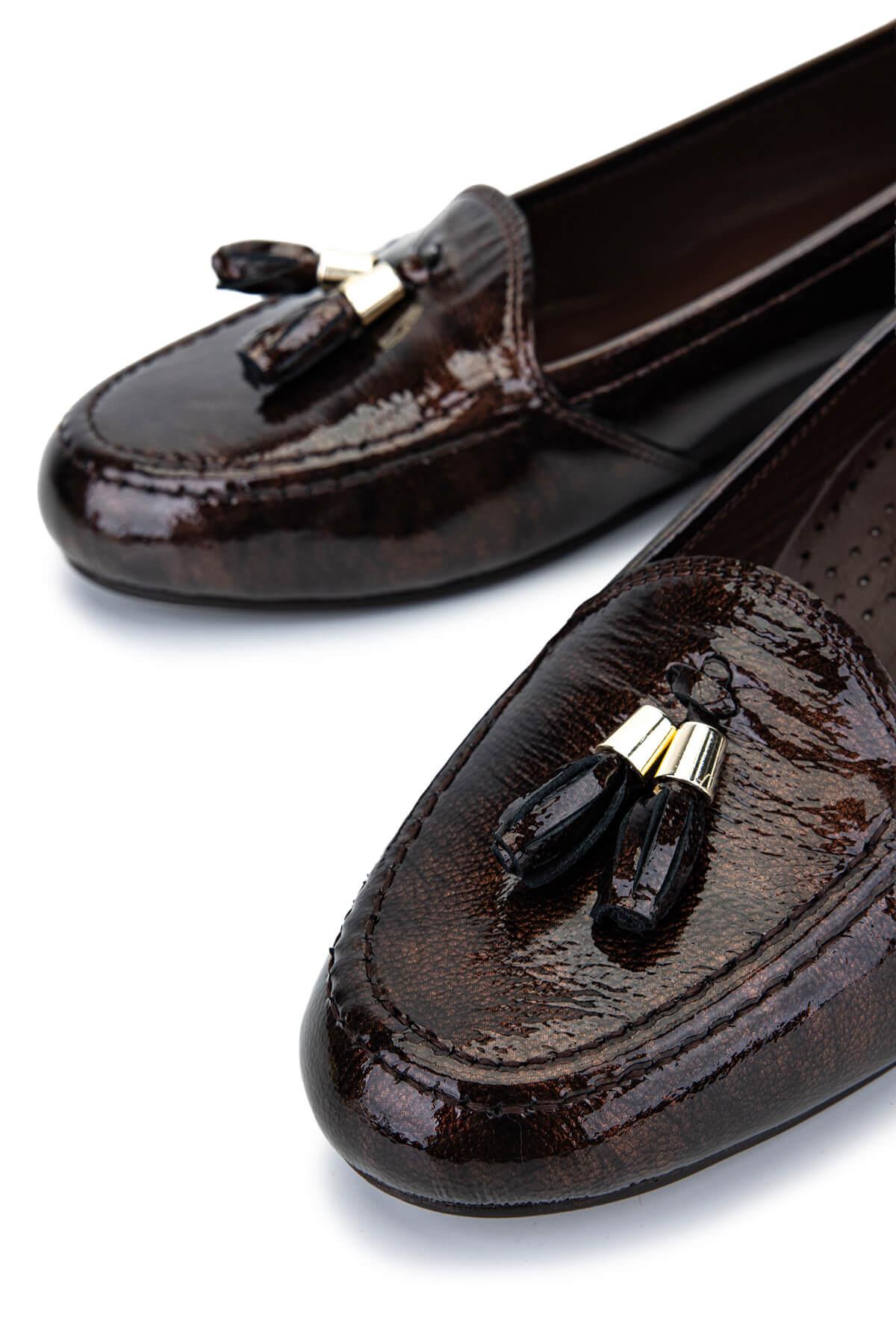 Tamer Tanca Kadın Hakiki Deri Kahverengi Comfort Ayakkabı