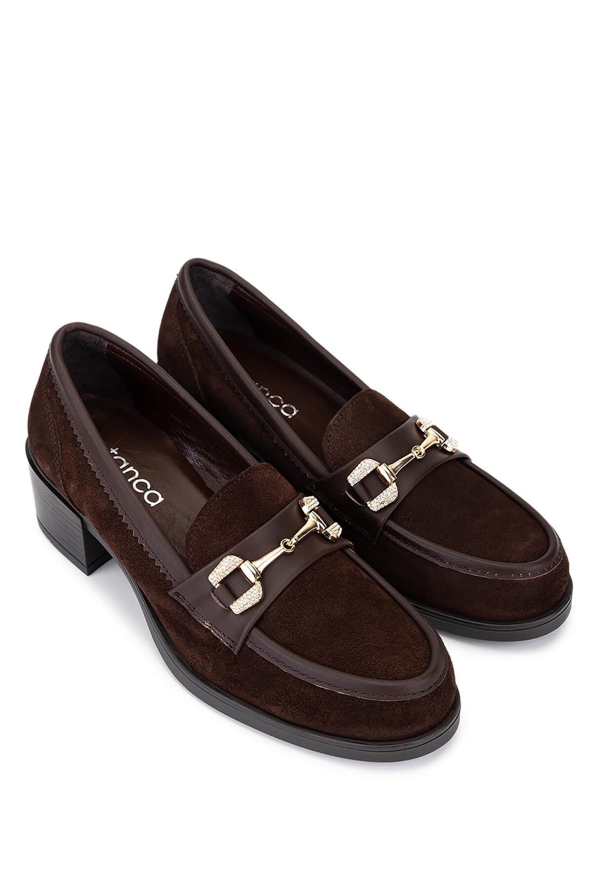 Tamer Tanca Kadın Hakiki Deri Kahverengi Makosen Ayakkabı