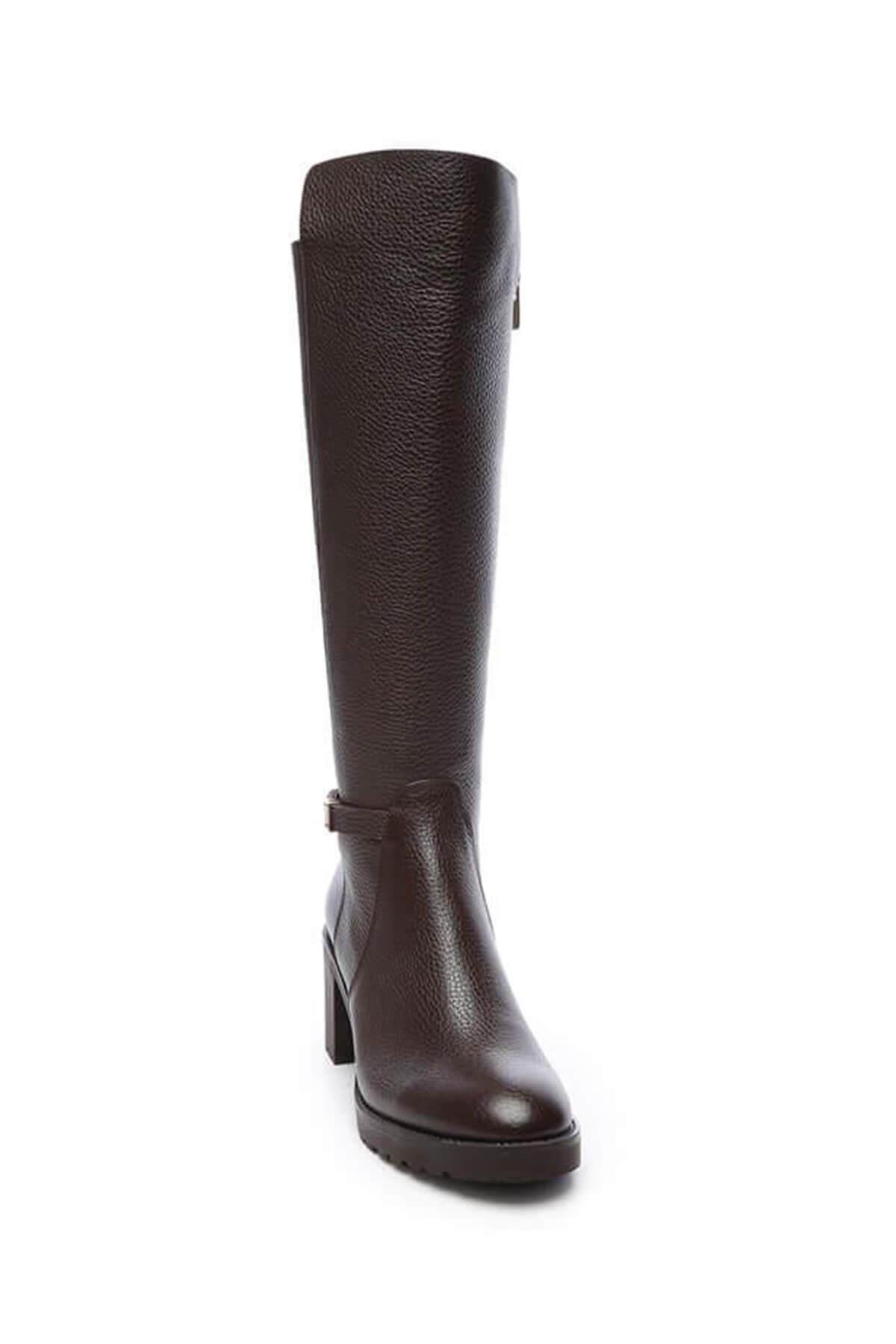 Tamer Tanca Kadın Hakiki Deri Kahverengi Çizme