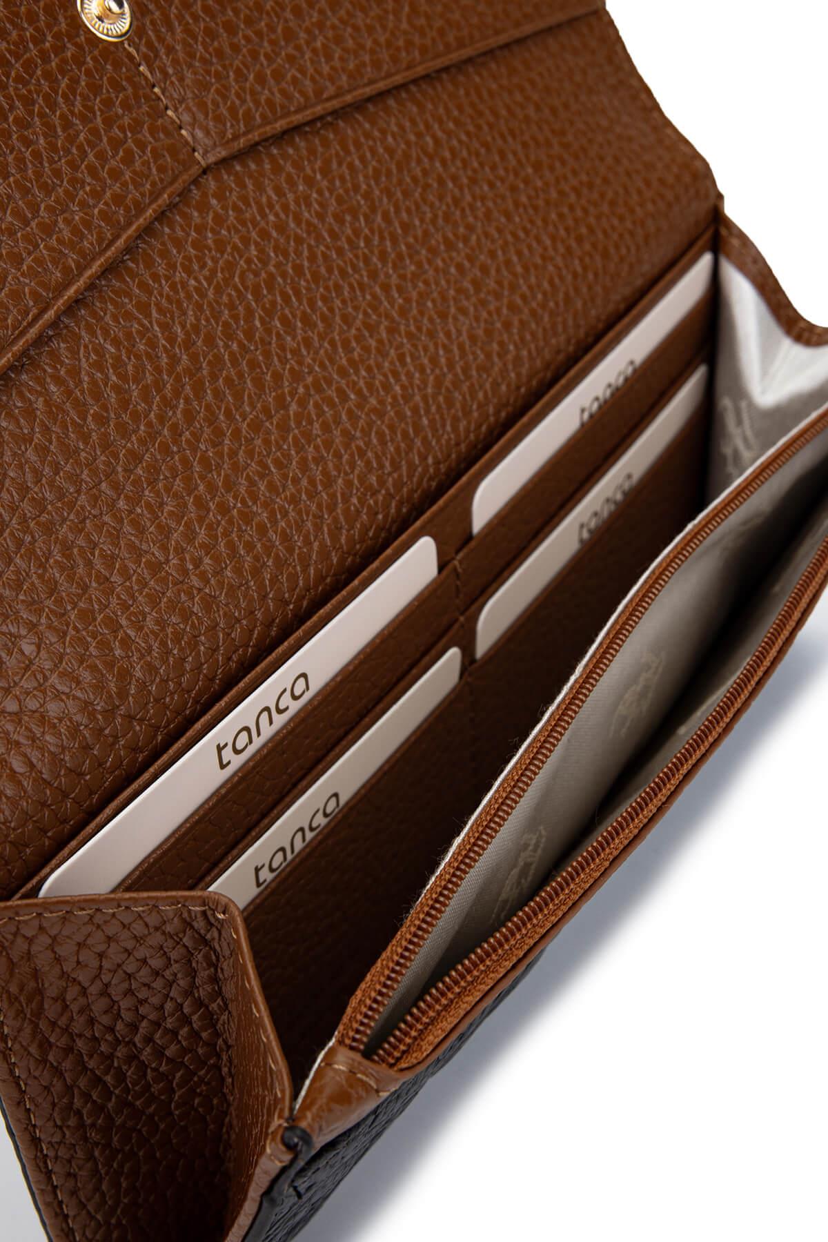 Tamer Tanca Kadın Hakiki Deri Kahverengi Cüzdan Cuzdan