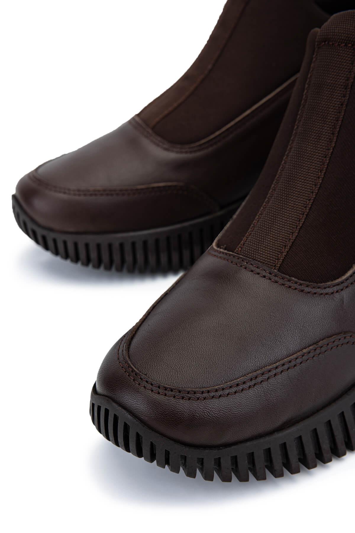 Tamer Tanca Kadın Hakiki Deri Kahverengi Casual Bot