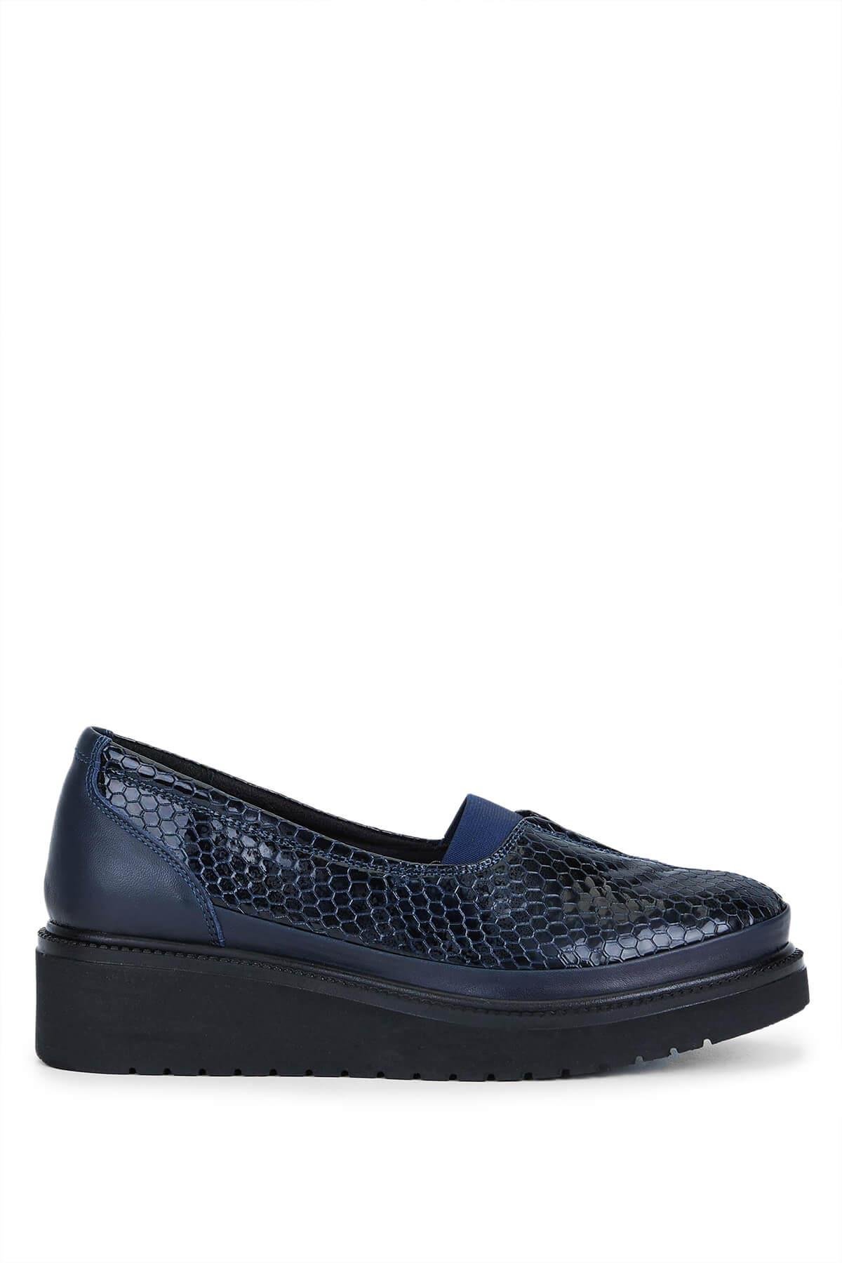 Tamer Tanca Kadın Hakiki Deri Lacivert Casual Ayakkabı