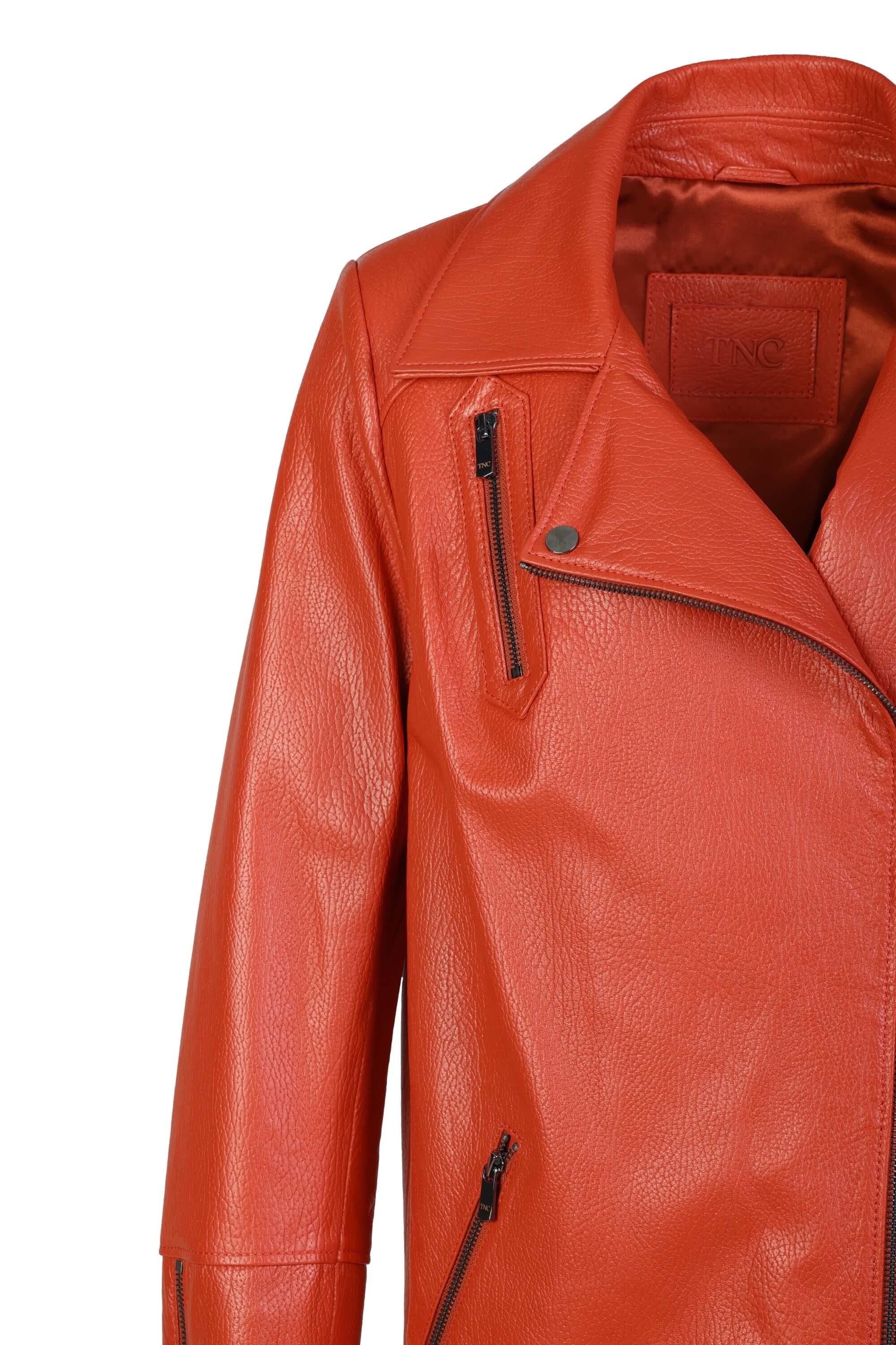 Tamer Tanca Kadın Hakiki Deri Narçiçeği Deri Mont