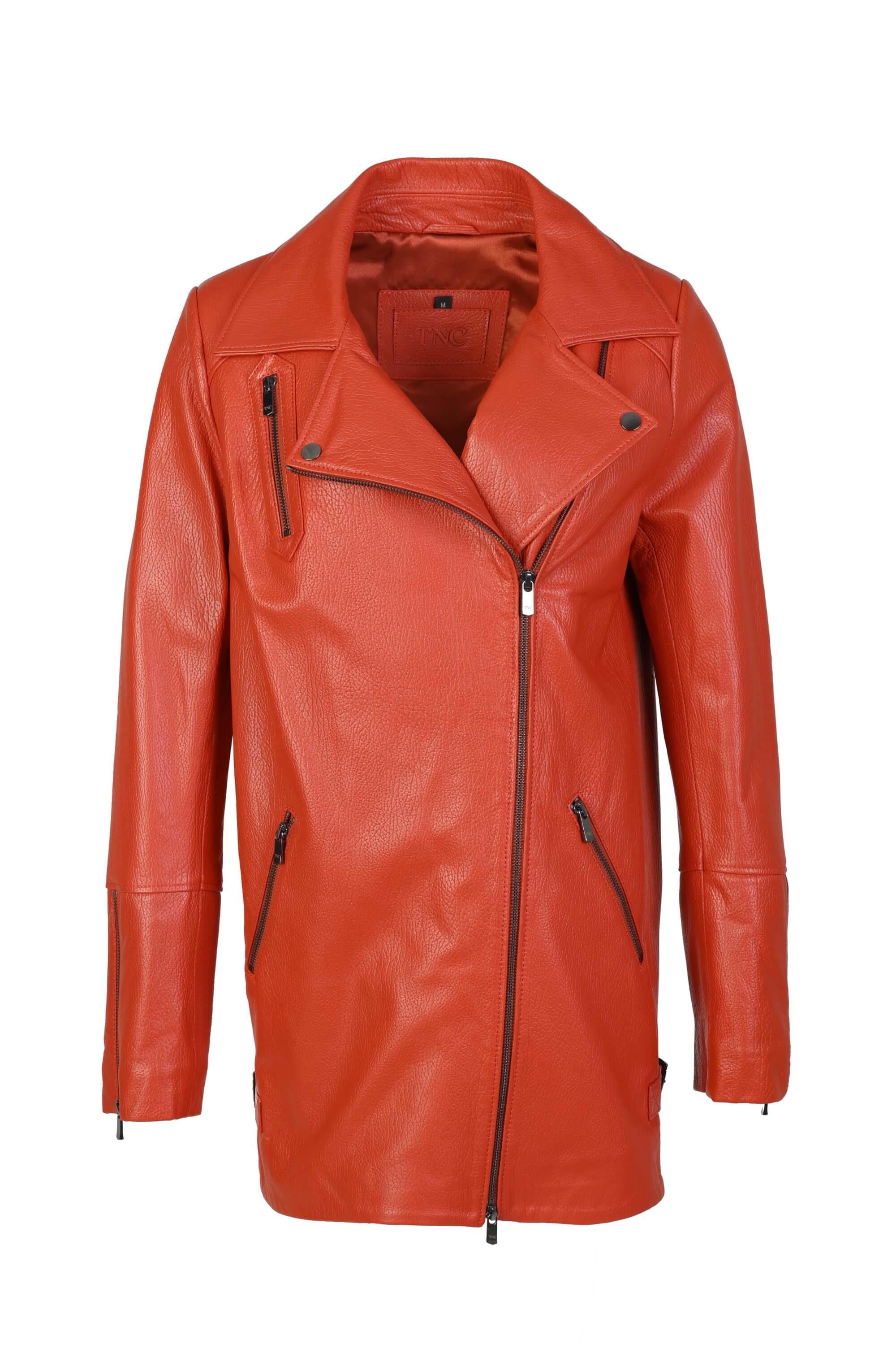 Tamer Tanca Kadın Hakiki Deri Narçiçeği Deri Mont