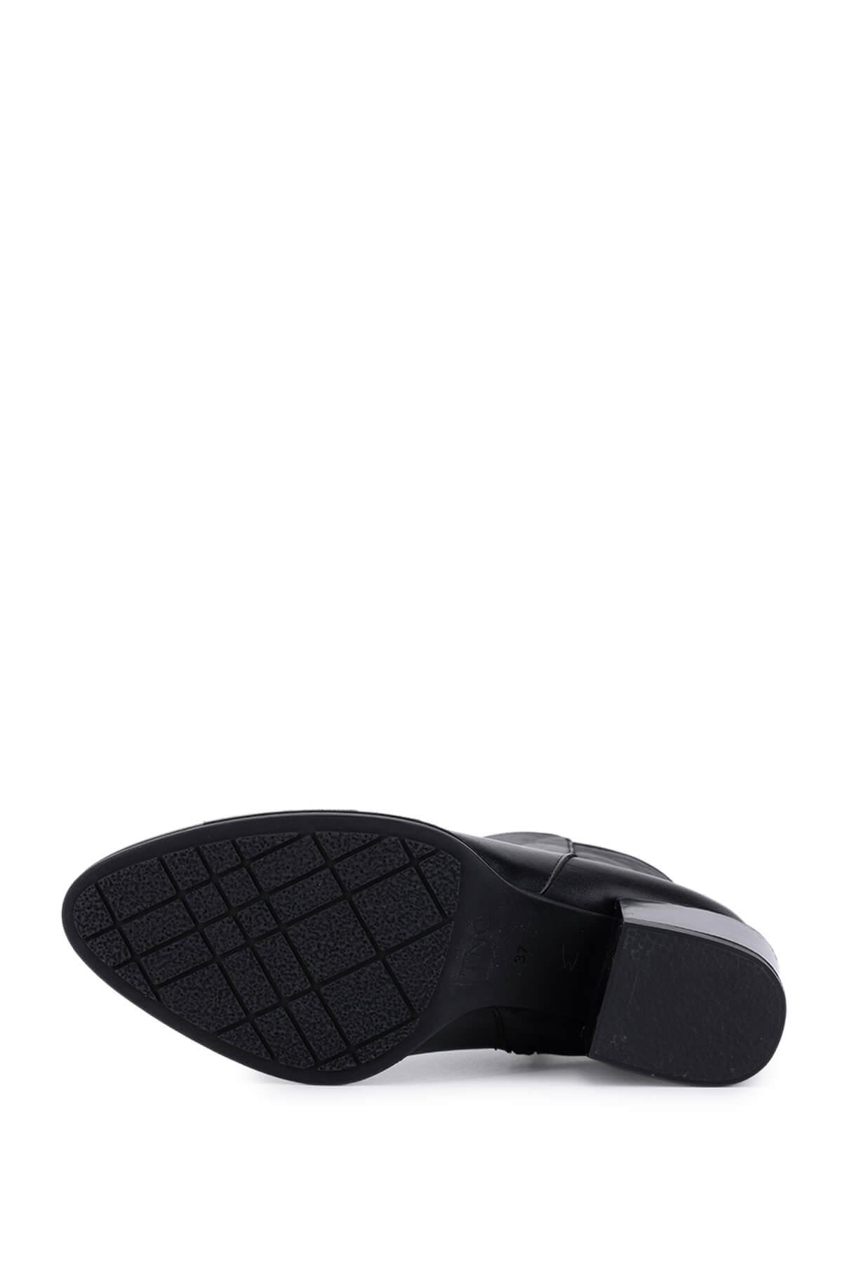 Tamer Tanca Kadın Hakiki Deri Siyah Analin Klasik Bot