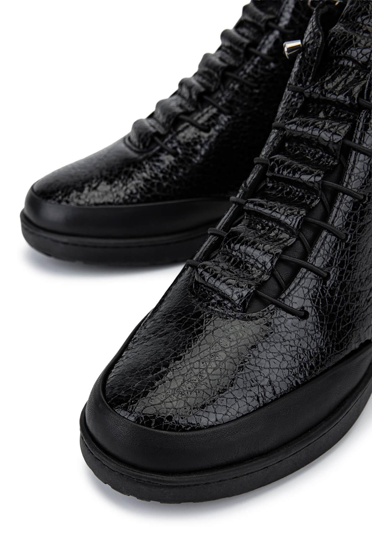 Tamer Tanca Kadın Hakiki Deri Siyah Bot