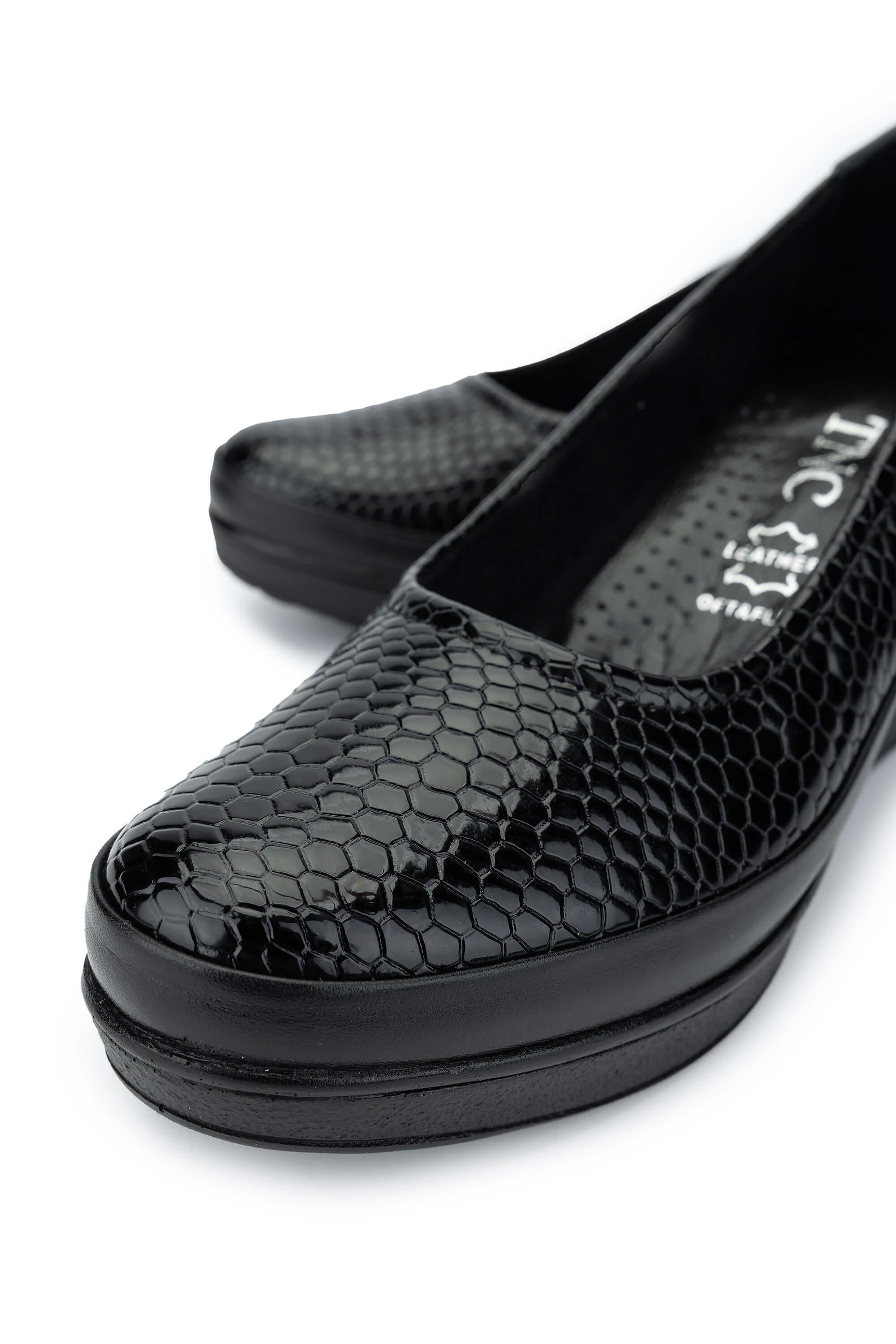 Tamer Tanca Kadın Hakiki Deri Siyah Casual Ayakkabı