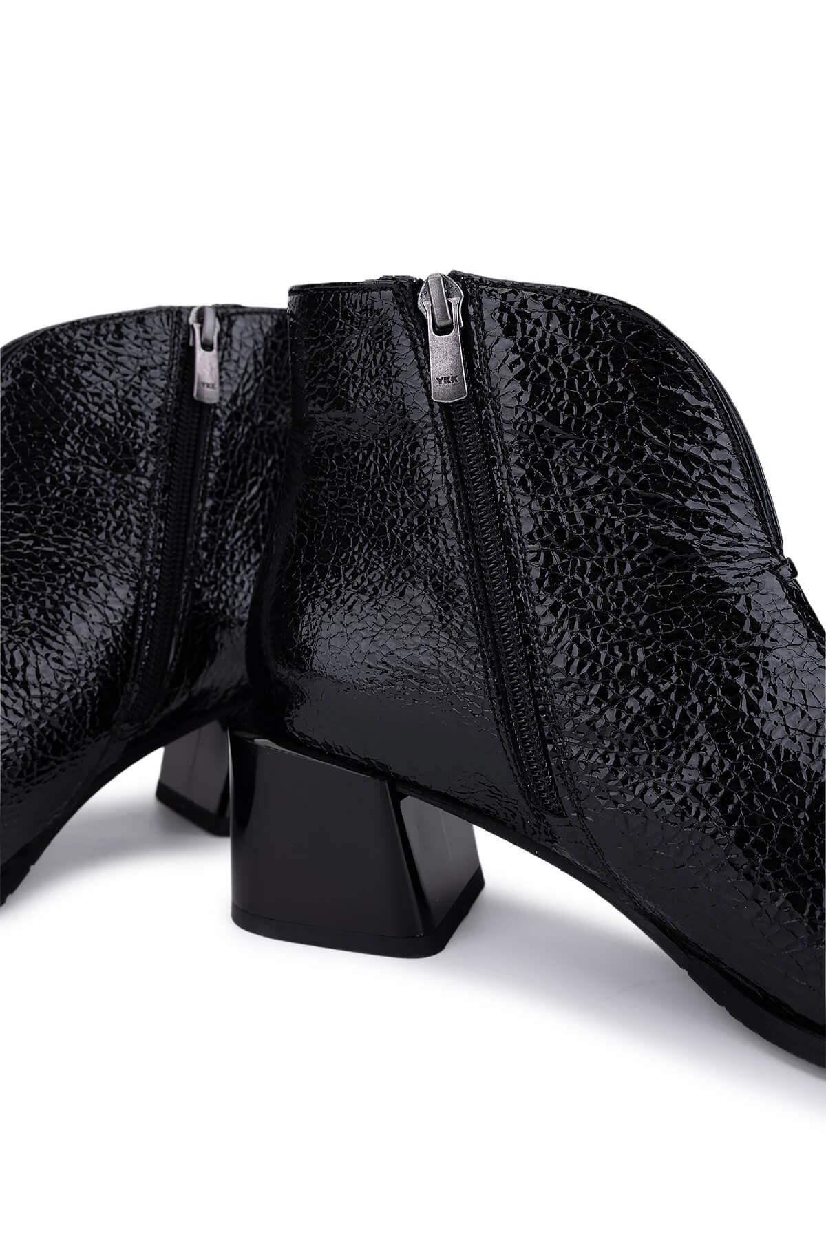 Tamer Tanca Kadın Hakiki Deri Siyah Casual Bot