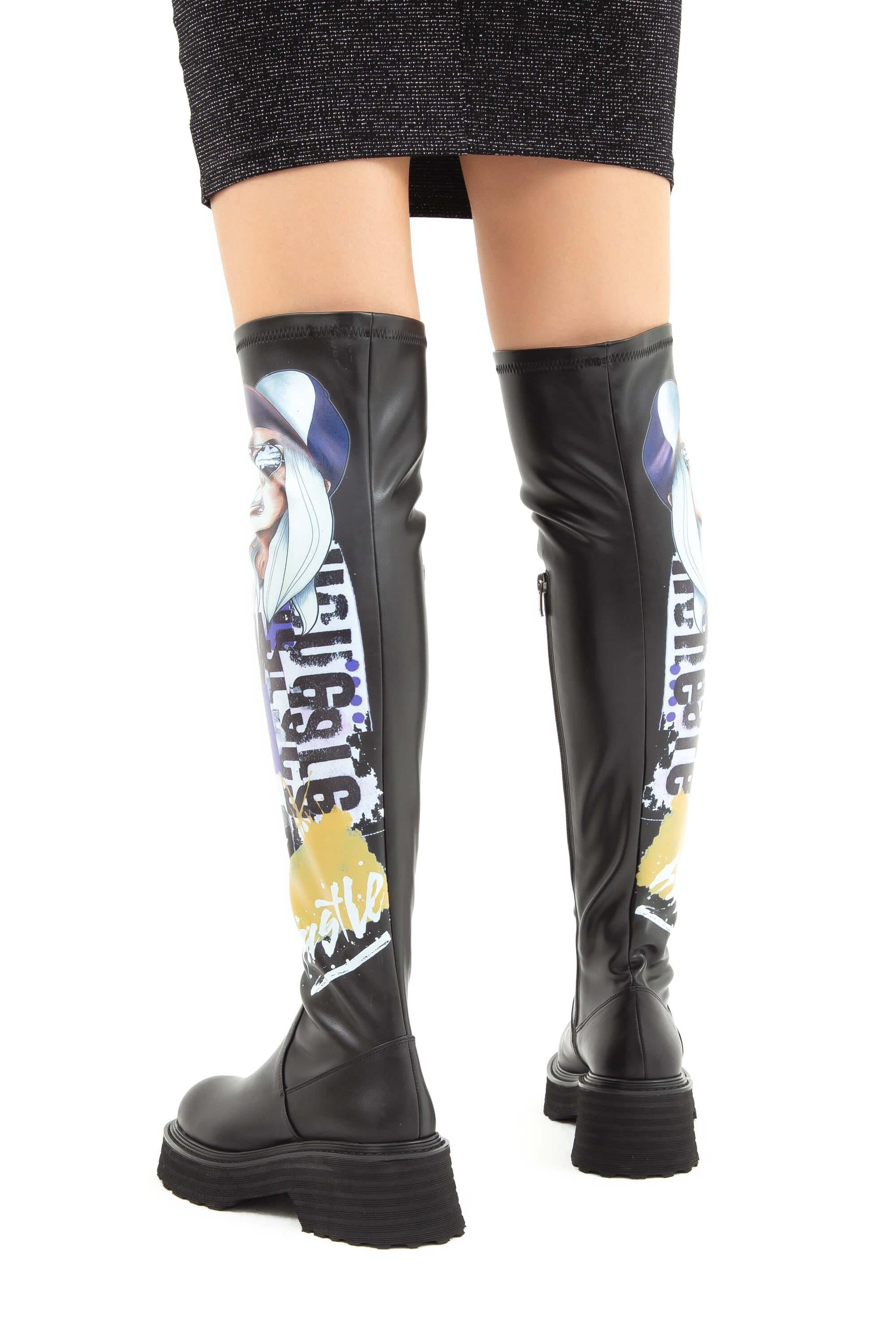 Tamer Tanca Kadın Hakiki Deri Siyah Casual Çizme