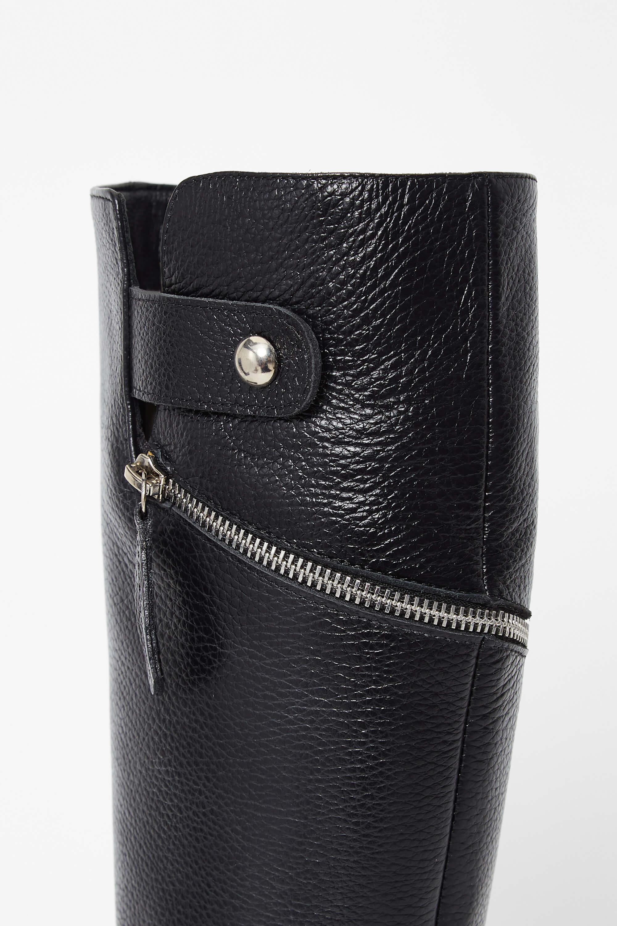 Tamer Tanca Kadın Hakiki Deri Siyah Casual Çizme