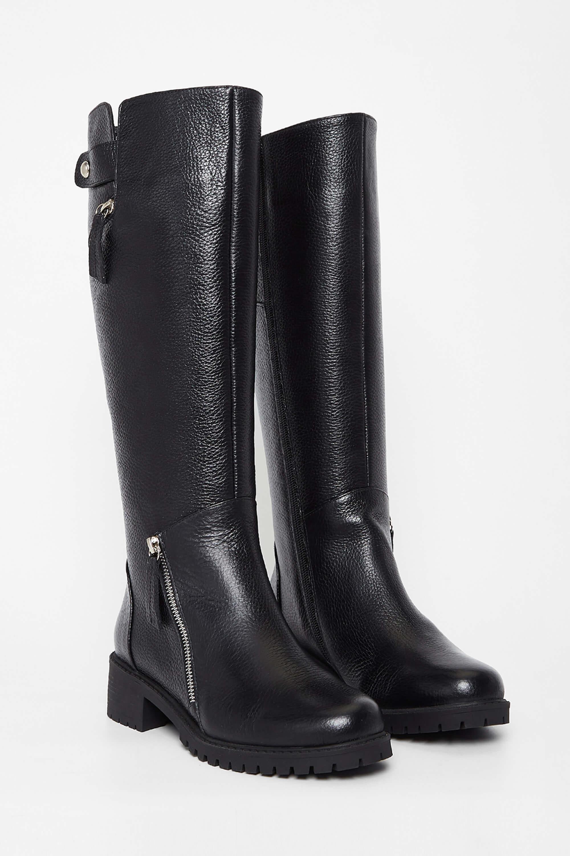 Tamer Tanca Kadın Hakiki Deri Siyah Casual Çizme