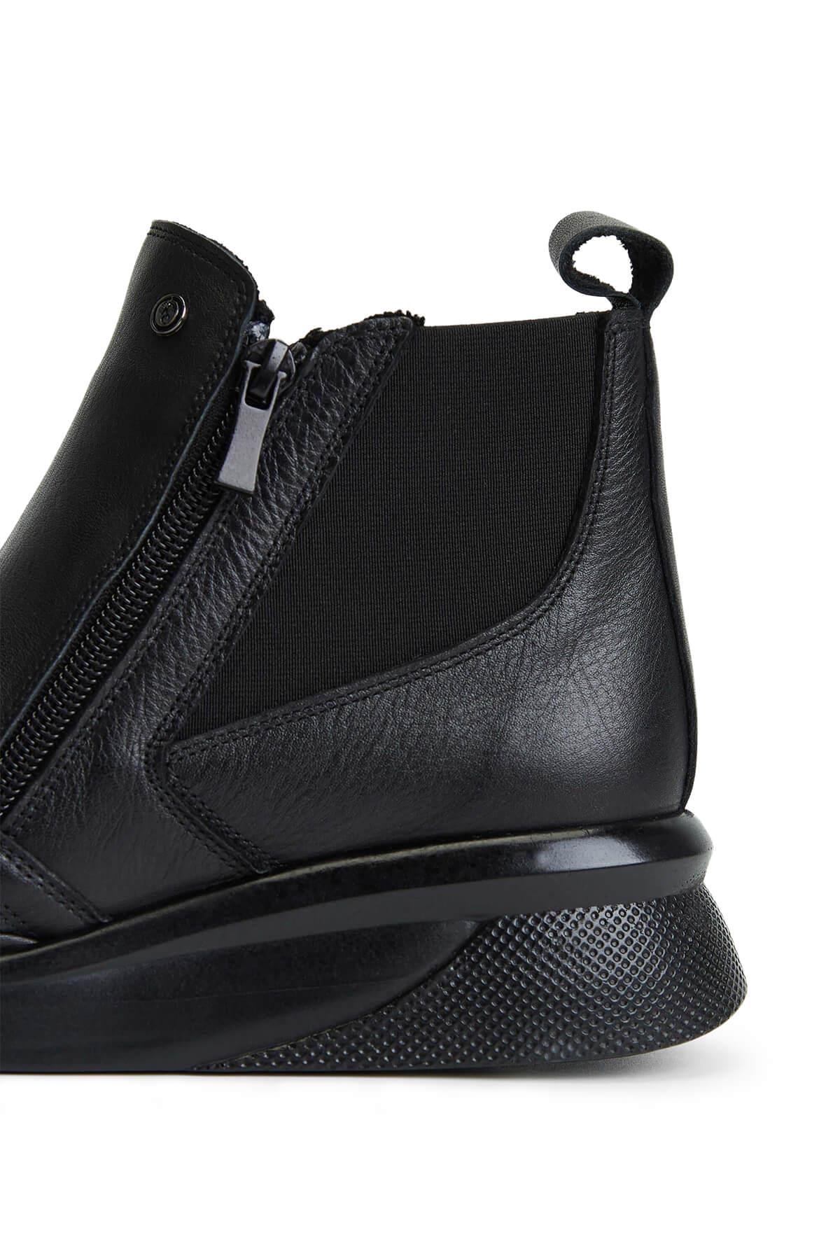 Tamer Tanca Kadın Hakiki Deri Siyah Casual Bot