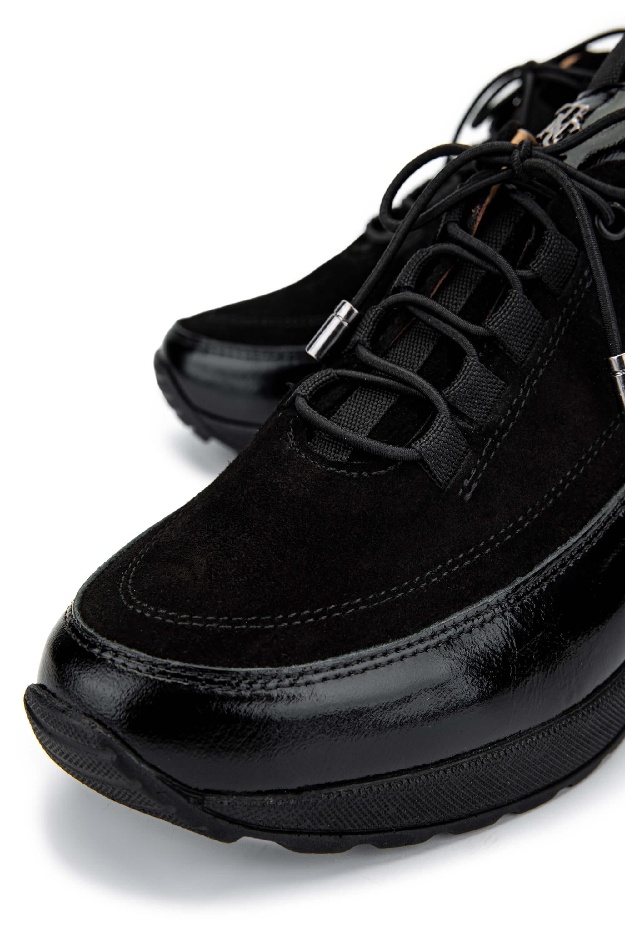 Tamer Tanca Kadın Hakiki Deri Siyah Casual Ayakkabı