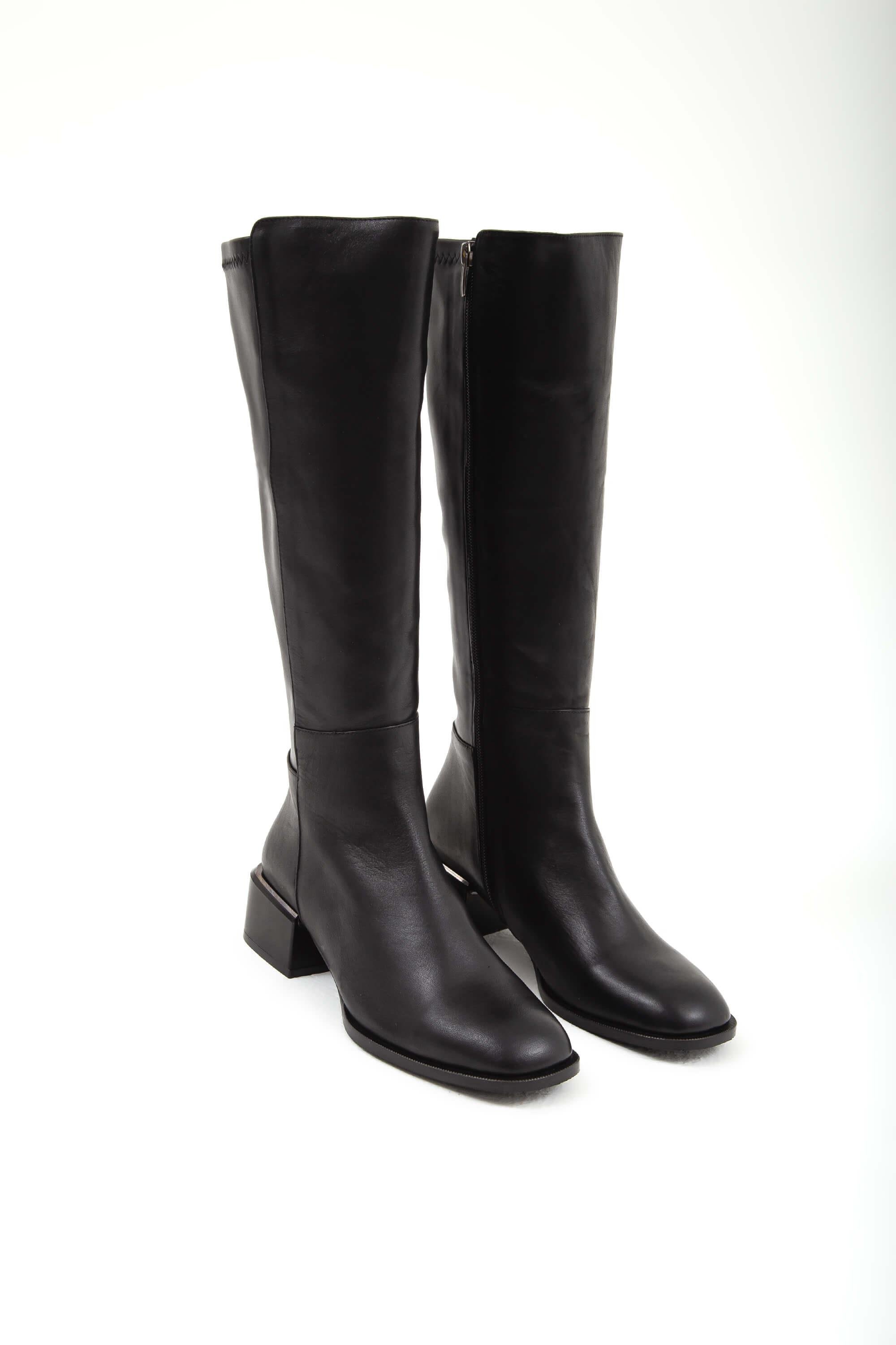 Tamer Tanca Kadın Hakiki Deri Siyah Casual Çizme