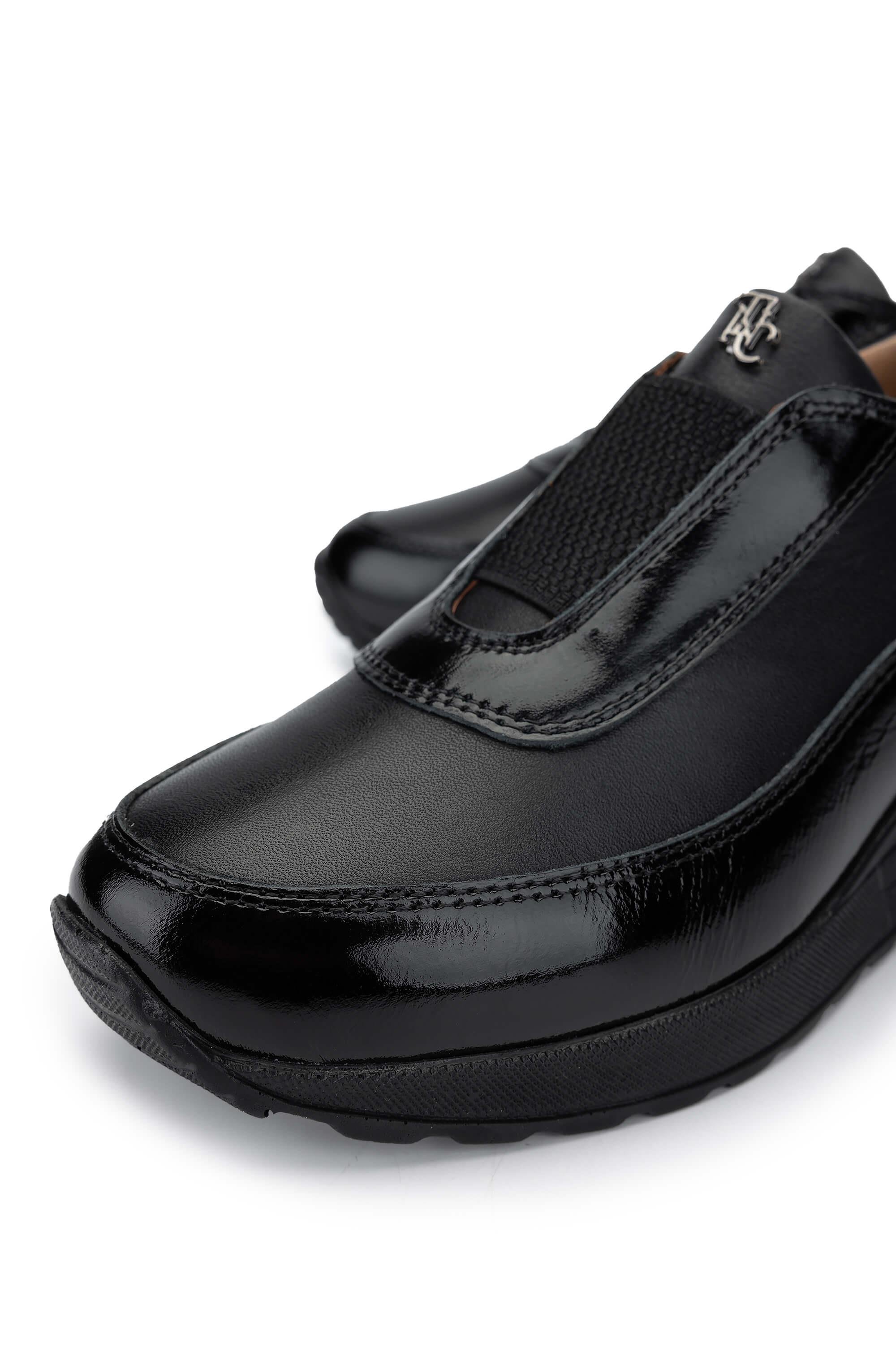 Tamer Tanca Kadın Hakiki Deri Siyah Casual Ayakkabı