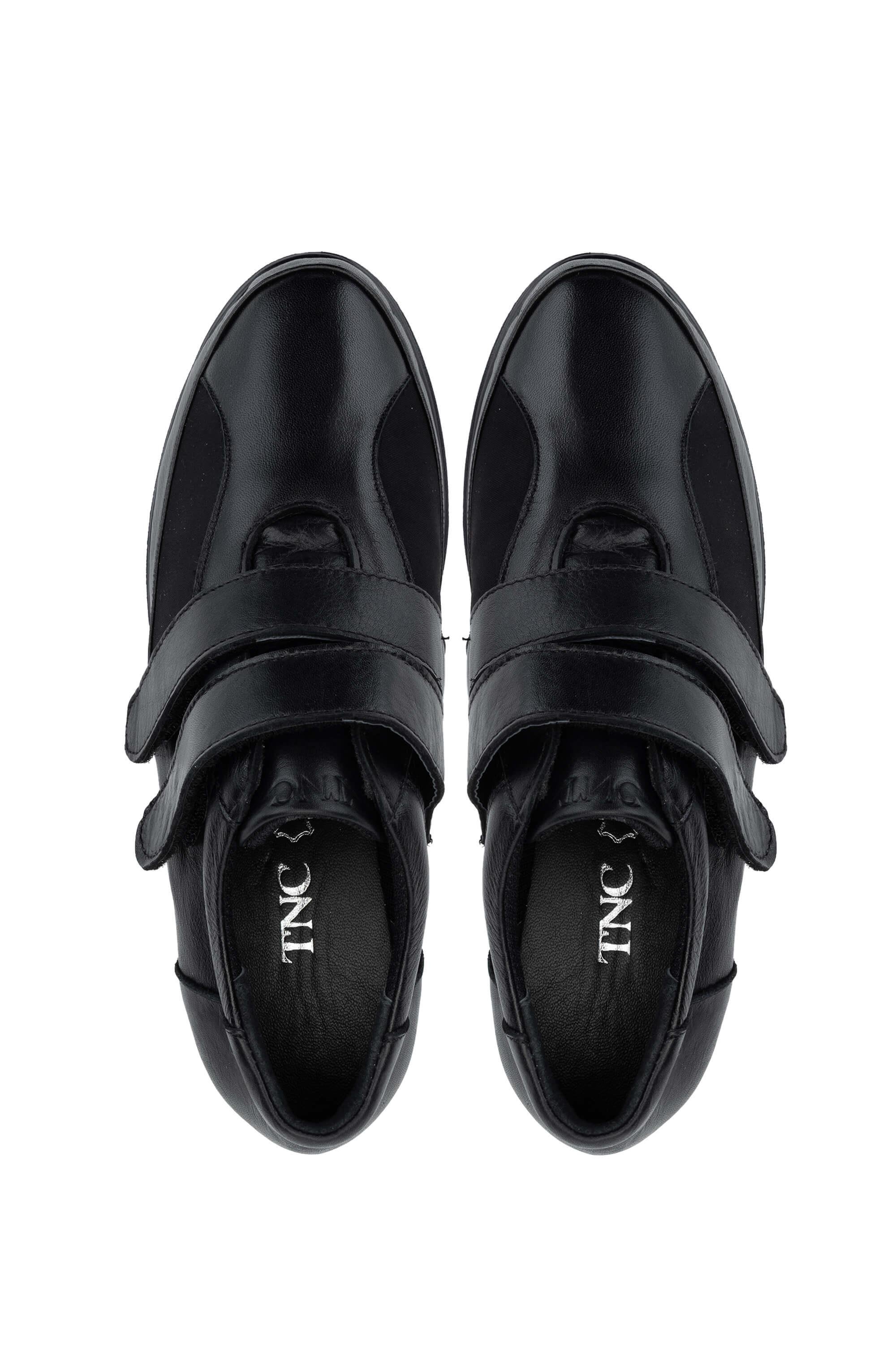 Tamer Tanca Kadın Hakiki Deri Siyah Casual Ayakkabı