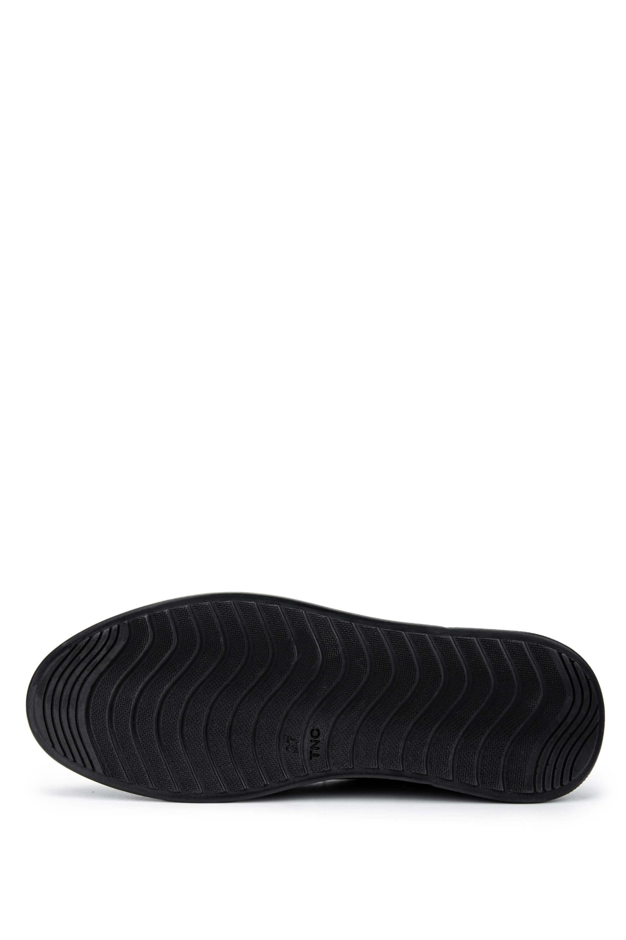 Tamer Tanca Kadın Hakiki Deri Siyah Casual Ayakkabı