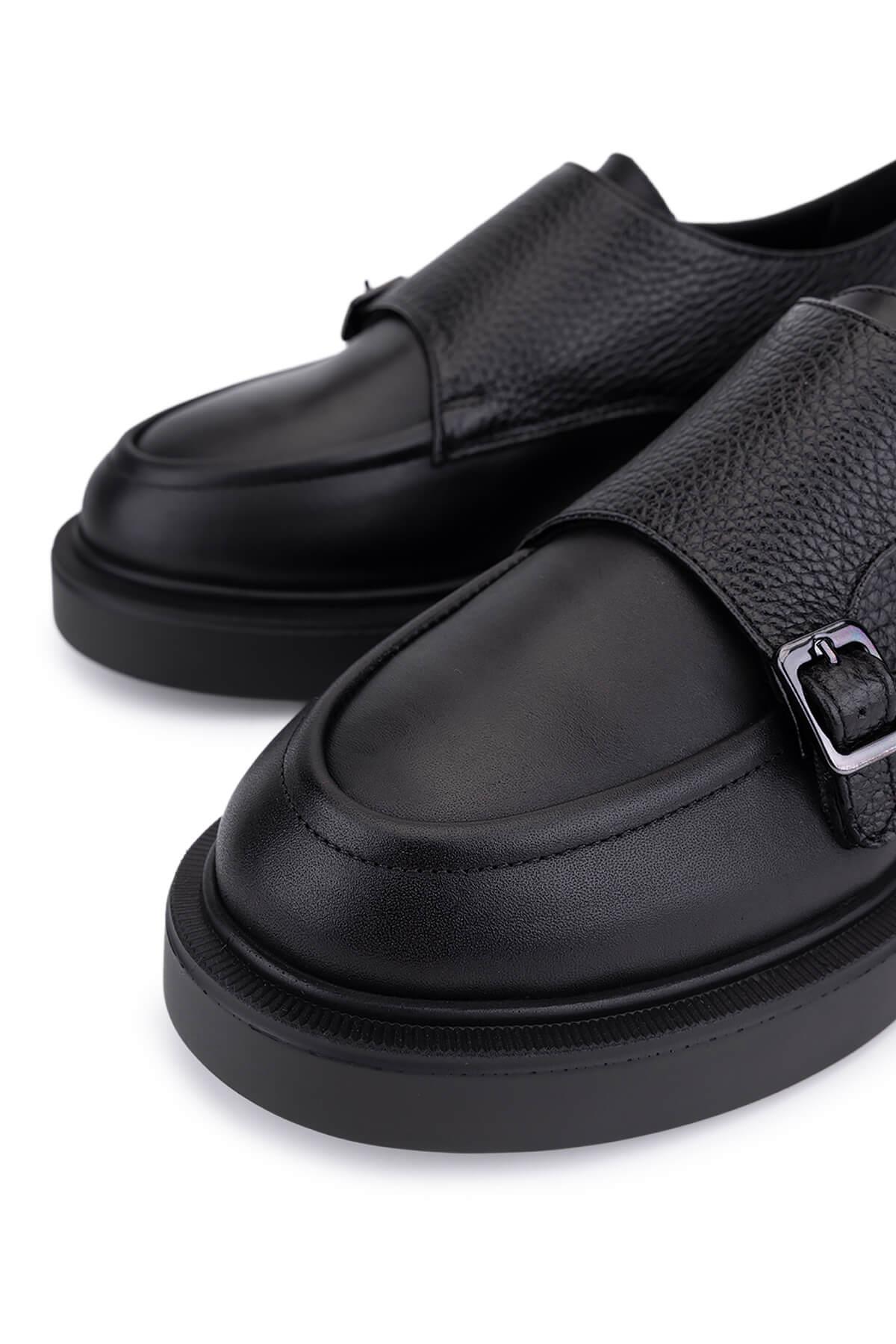 Tamer Tanca Kadın Hakiki Deri Siyah Casual Ayakkabı