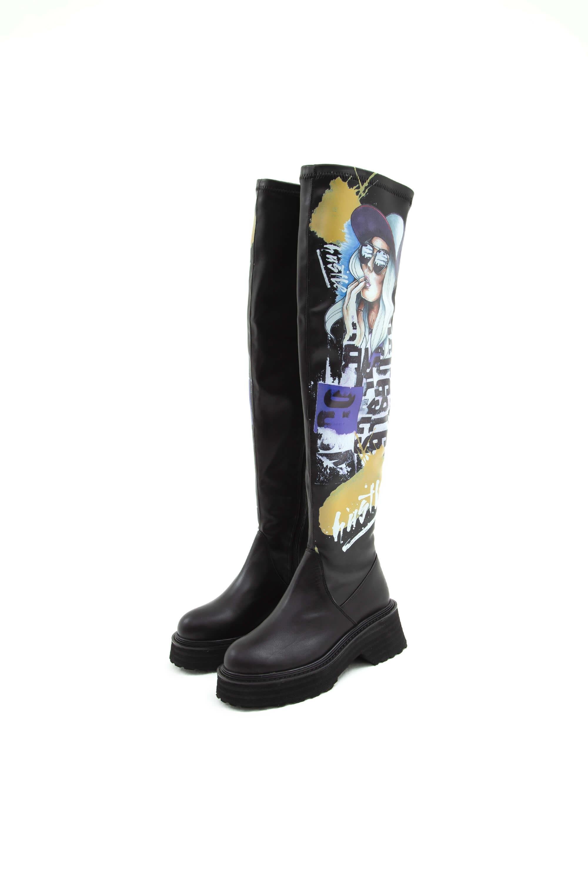 Tamer Tanca Kadın Hakiki Deri Siyah Casual Çizme