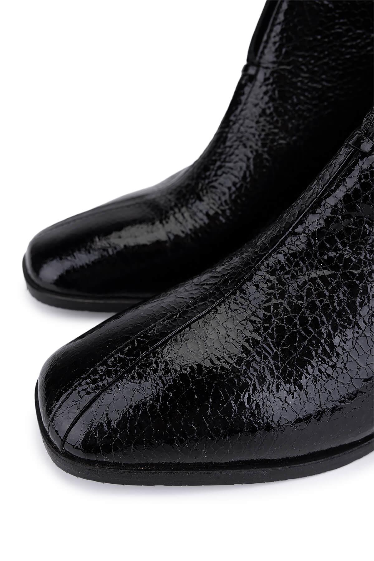 Tamer Tanca Kadın Hakiki Deri Siyah Casual Bot