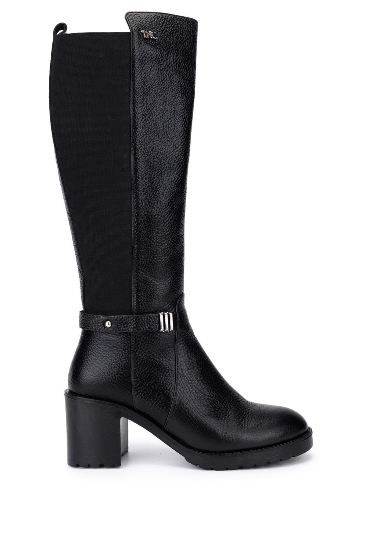 Tamer Tanca Kadın Hakiki Deri Siyah Çizme
