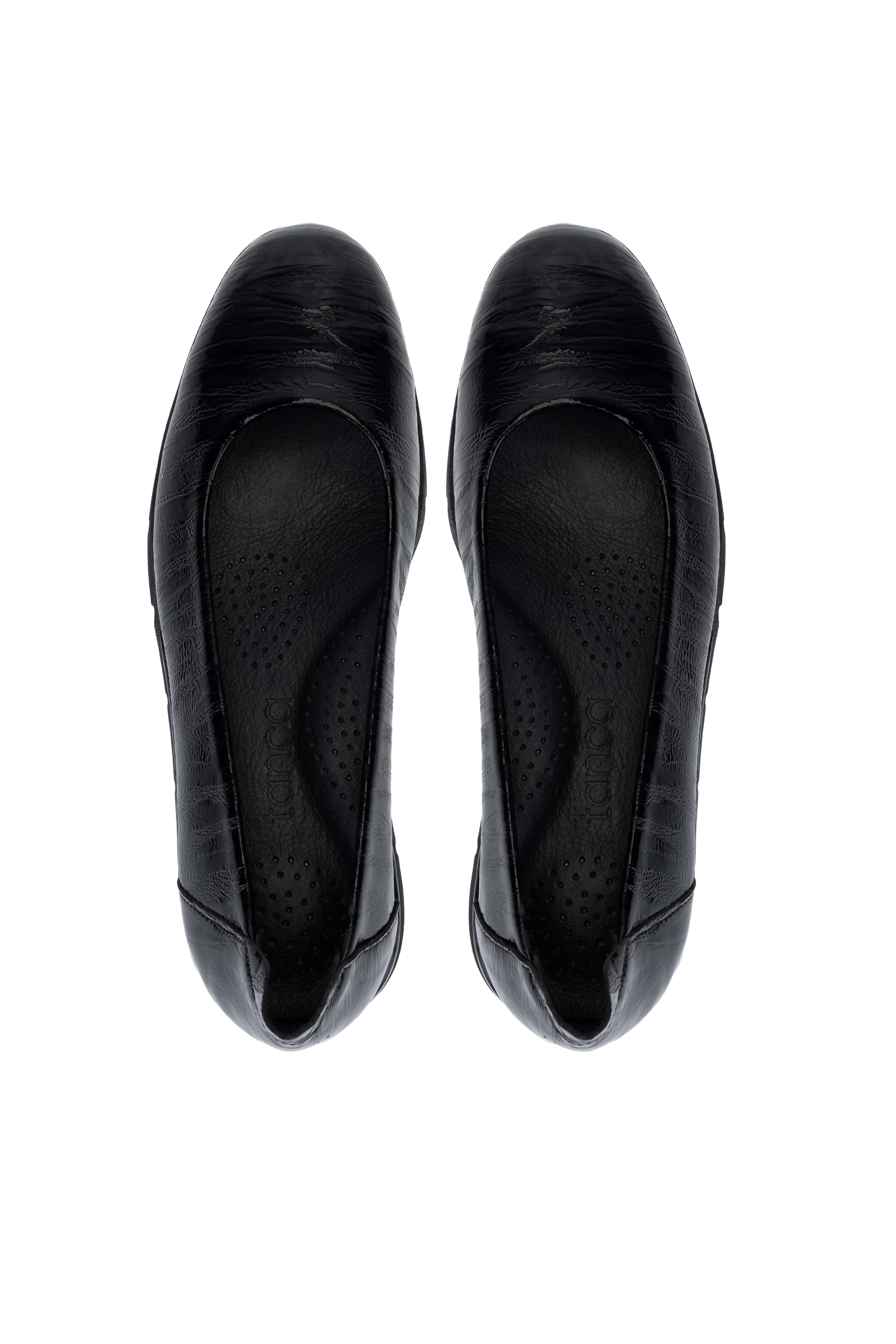 Tamer Tanca Kadın  Hakiki Deri Siyah Comfort Ayakkabı