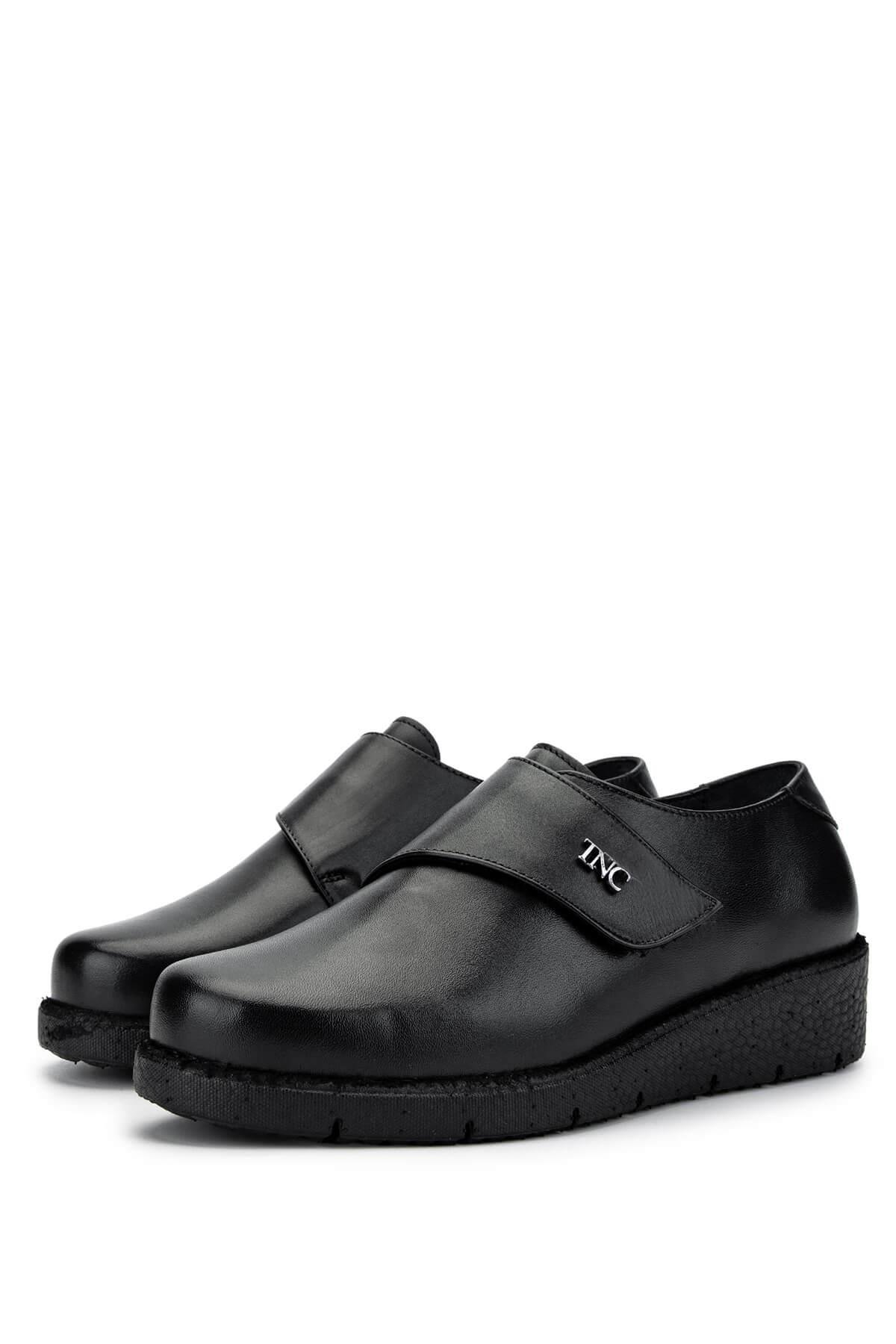 Tamer Tanca Kadın Hakiki Deri Siyah Deri Casual Ayakkabı