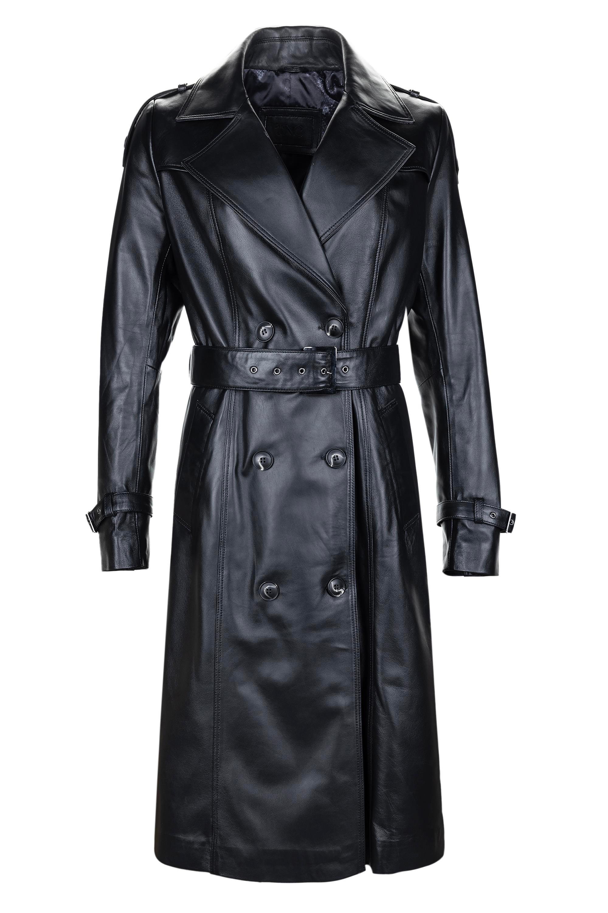 Tamer Tanca Kadın Hakiki Deri Siyah Deri Deri Mont