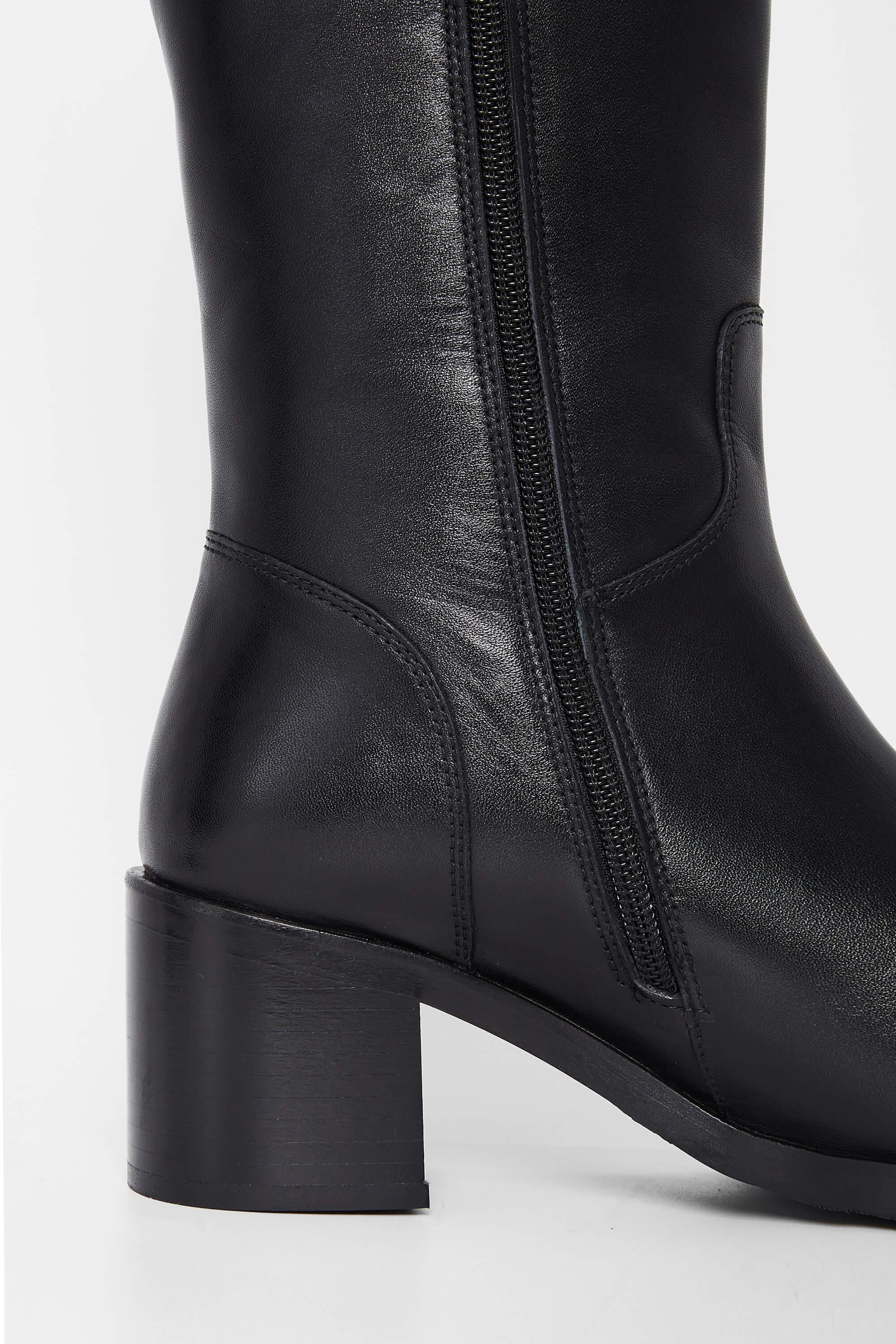 Tamer Tanca Kadın Hakiki Deri Siyah Deri Casual Çizme