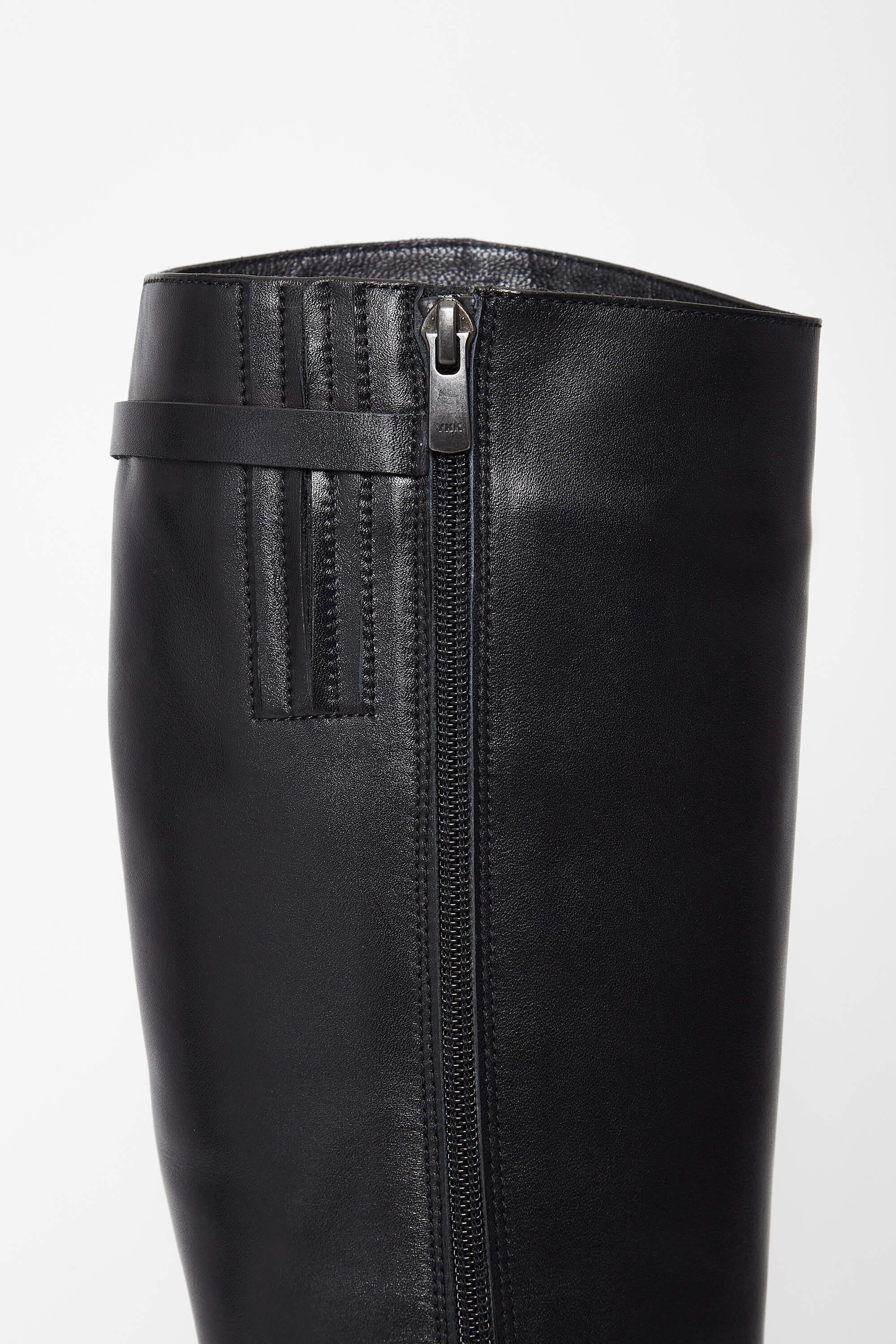 Tamer Tanca Kadın Hakiki Deri Siyah Deri Casual Çizme