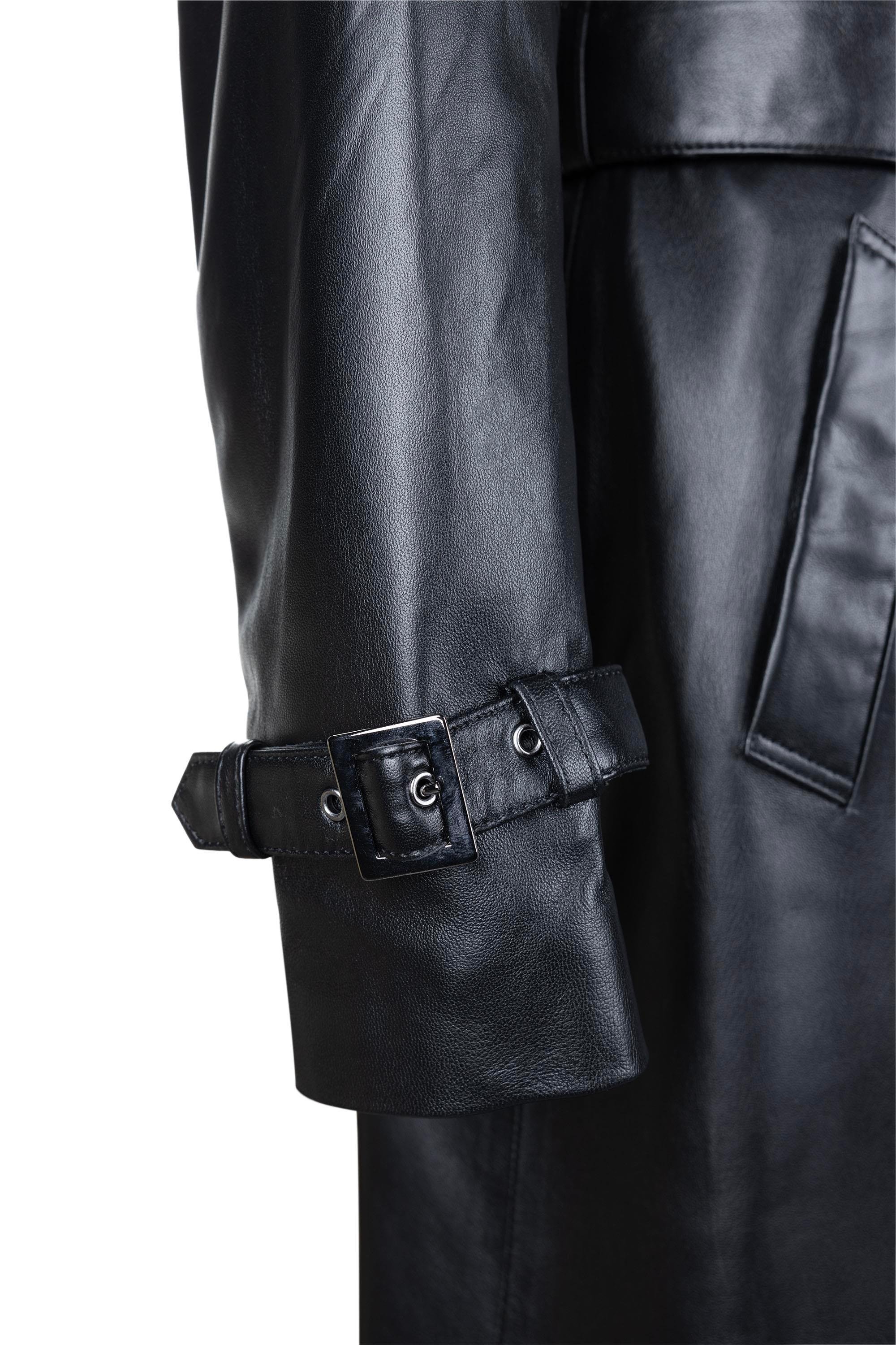 Tamer Tanca Kadın Hakiki Deri Siyah Deri Deri Mont