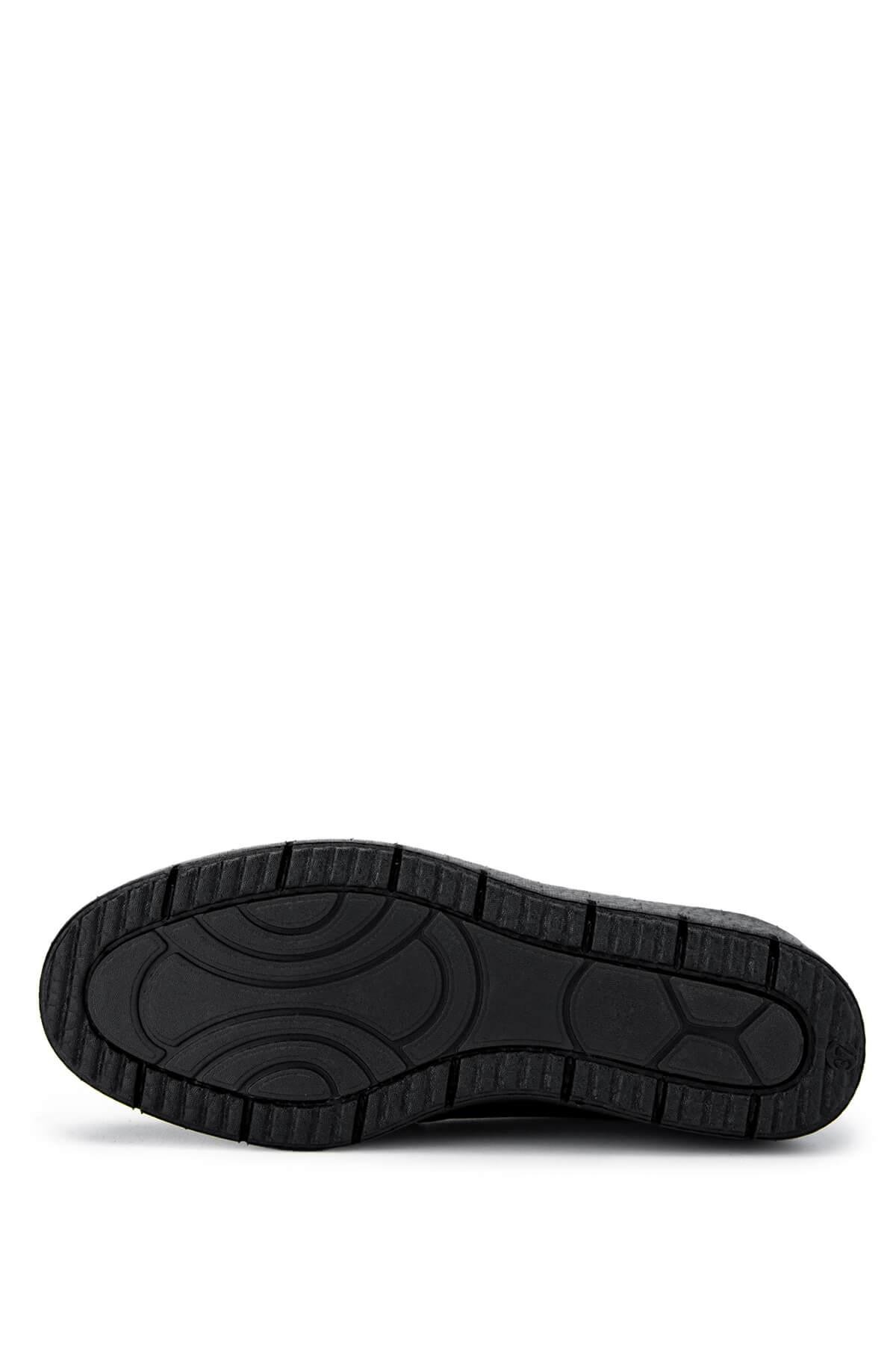 Tamer Tanca Kadın Hakiki Deri Siyah Deri Casual Ayakkabı