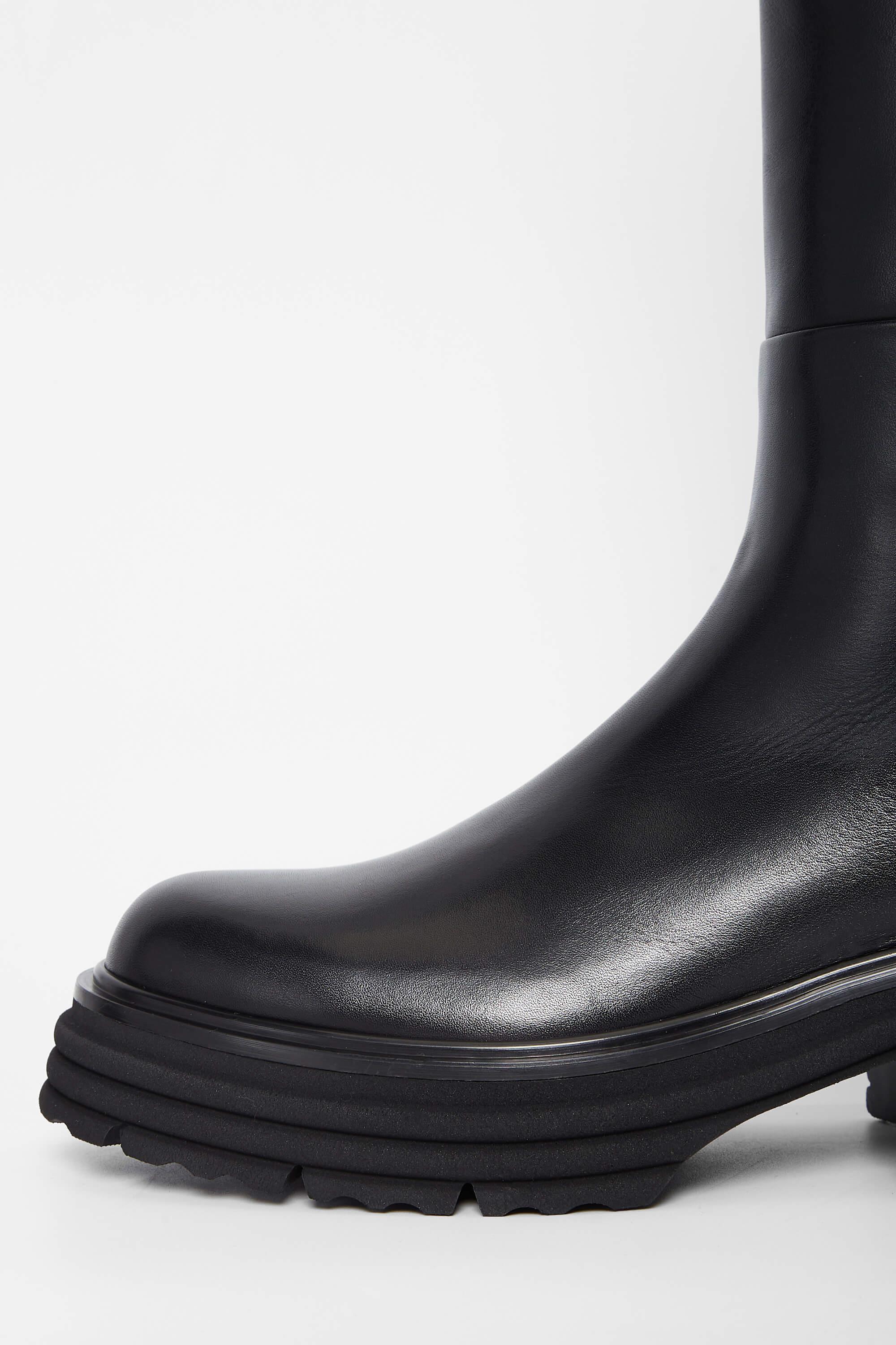 Tamer Tanca Kadın Hakiki Deri Siyah Deri Casual Çizme