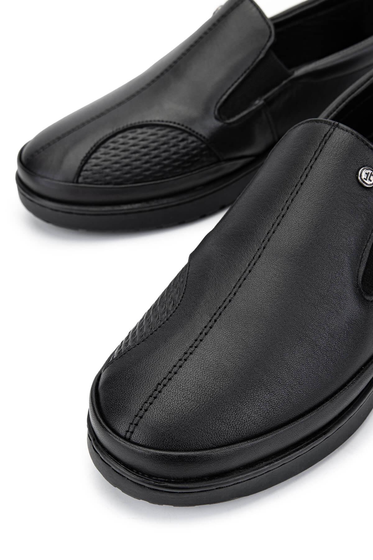 Tamer Tanca Kadın Hakiki Deri Siyah Deri Casual Ayakkabı