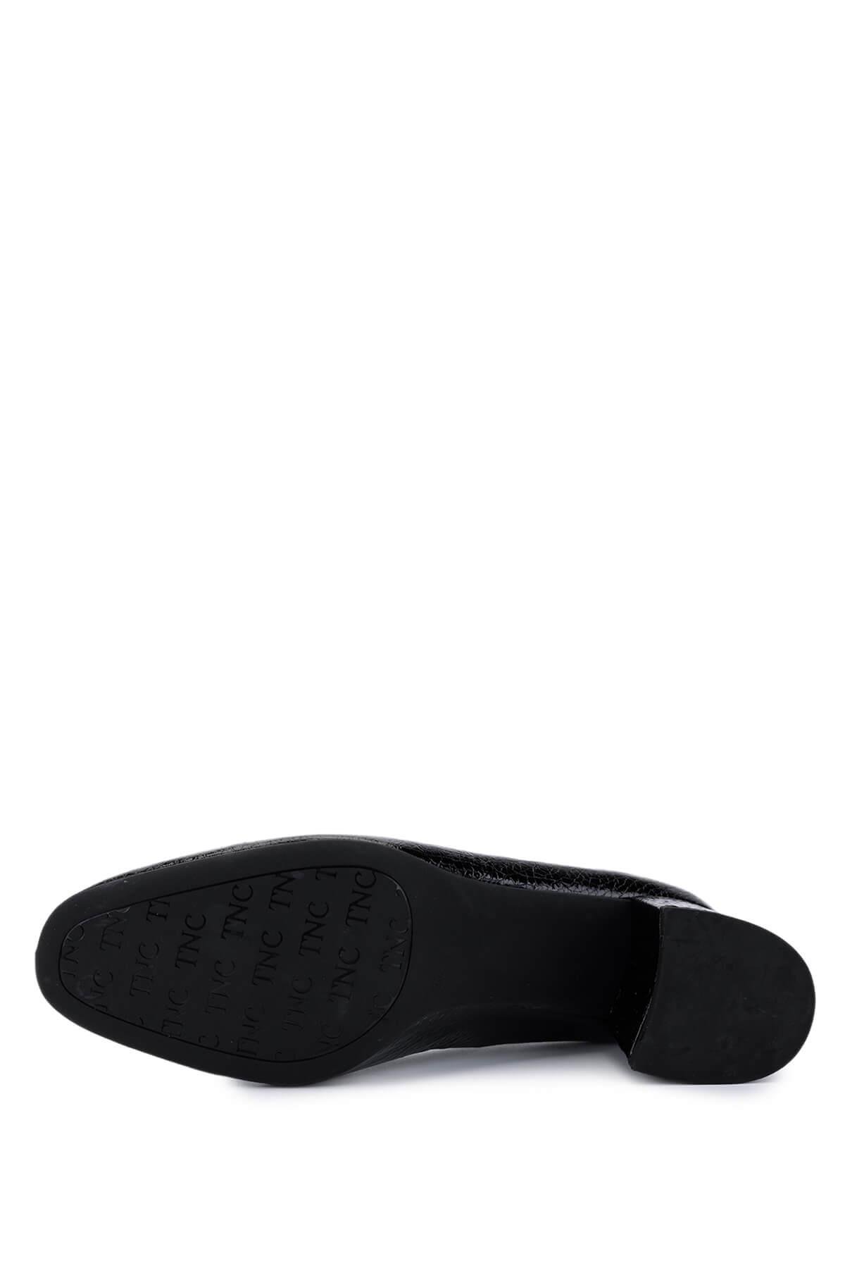Tamer Tanca Kadın Hakiki Deri Siyah Klasik Ayakkabı