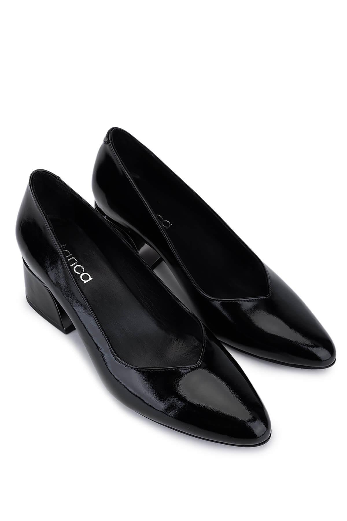 Tamer Tanca Kadın Hakiki Deri Siyah Klasik Ayakkabı